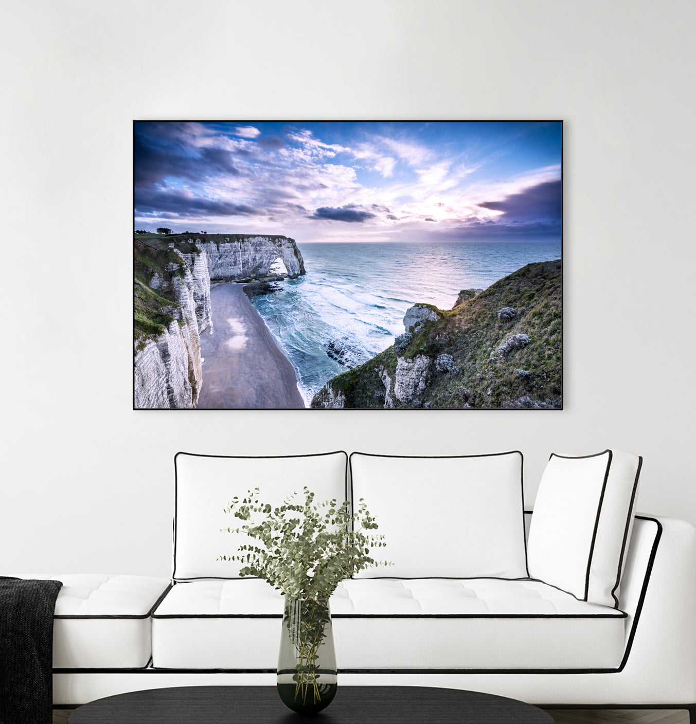 Natural Rock Arch - Normandy, France by Petra Lang on GIANT ART - blue photo illustration