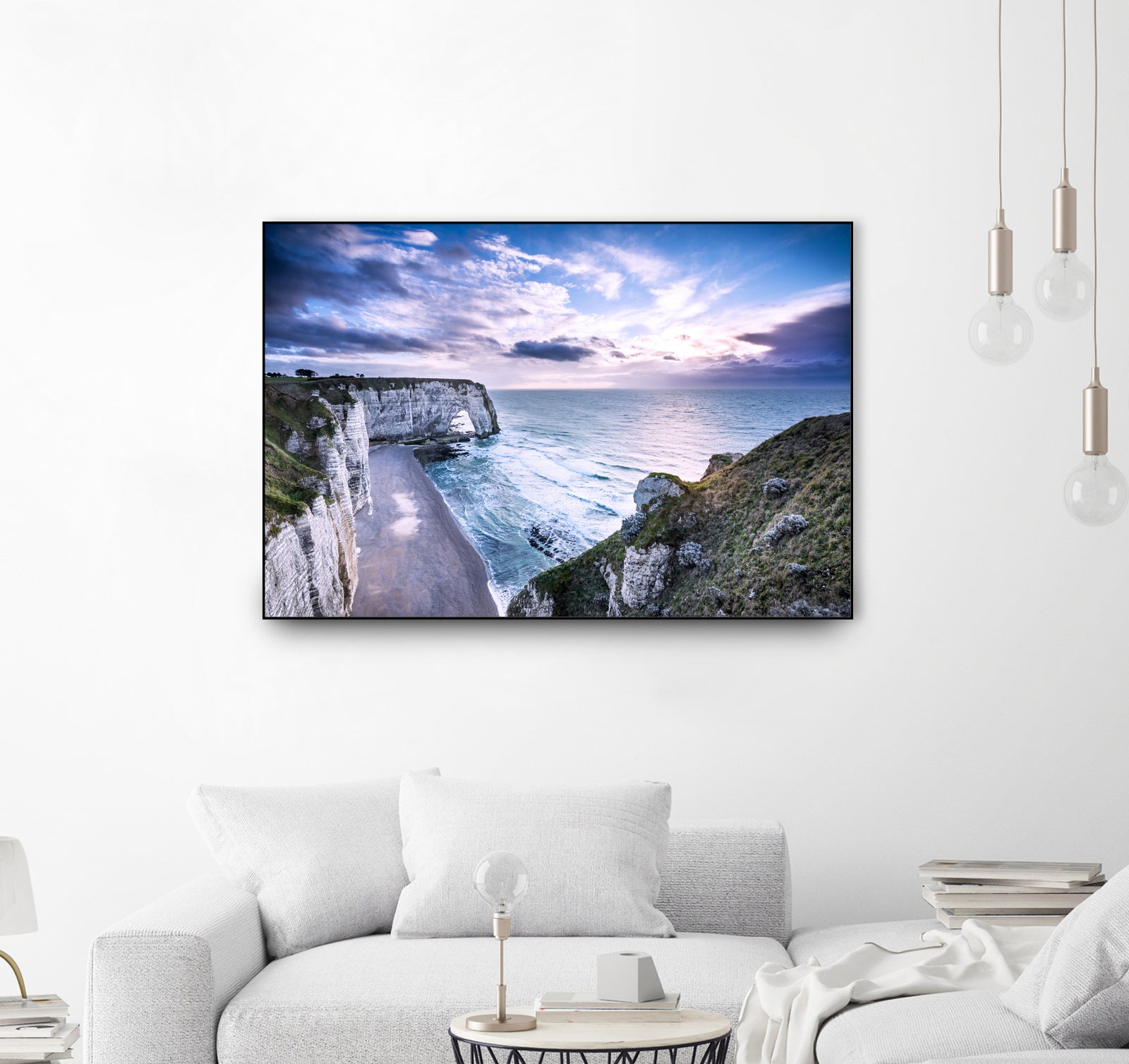 Natural Rock Arch - Normandy, France by Petra Lang on GIANT ART - blue photo illustration