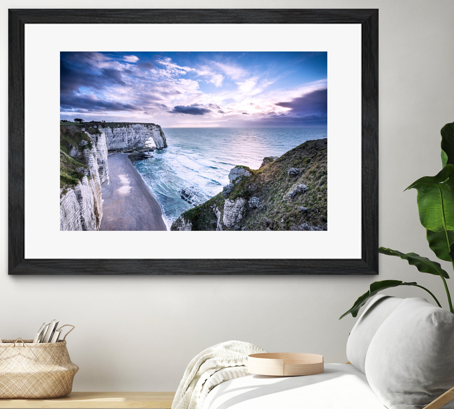 Natural Rock Arch - Normandy, France by Petra Lang on GIANT ART - blue photo illustration