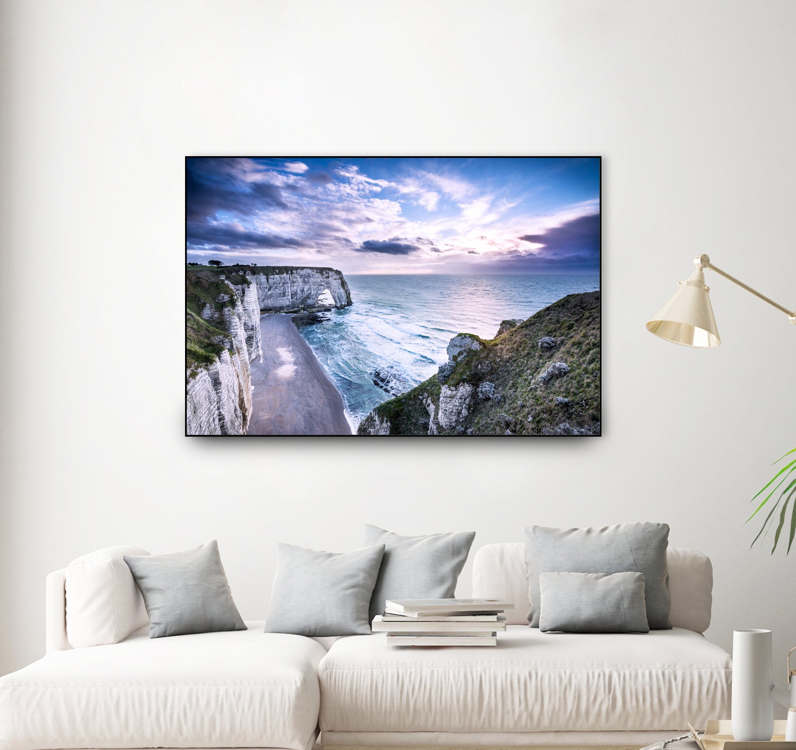 Natural Rock Arch - Normandy, France by Petra Lang on GIANT ART - blue photo illustration