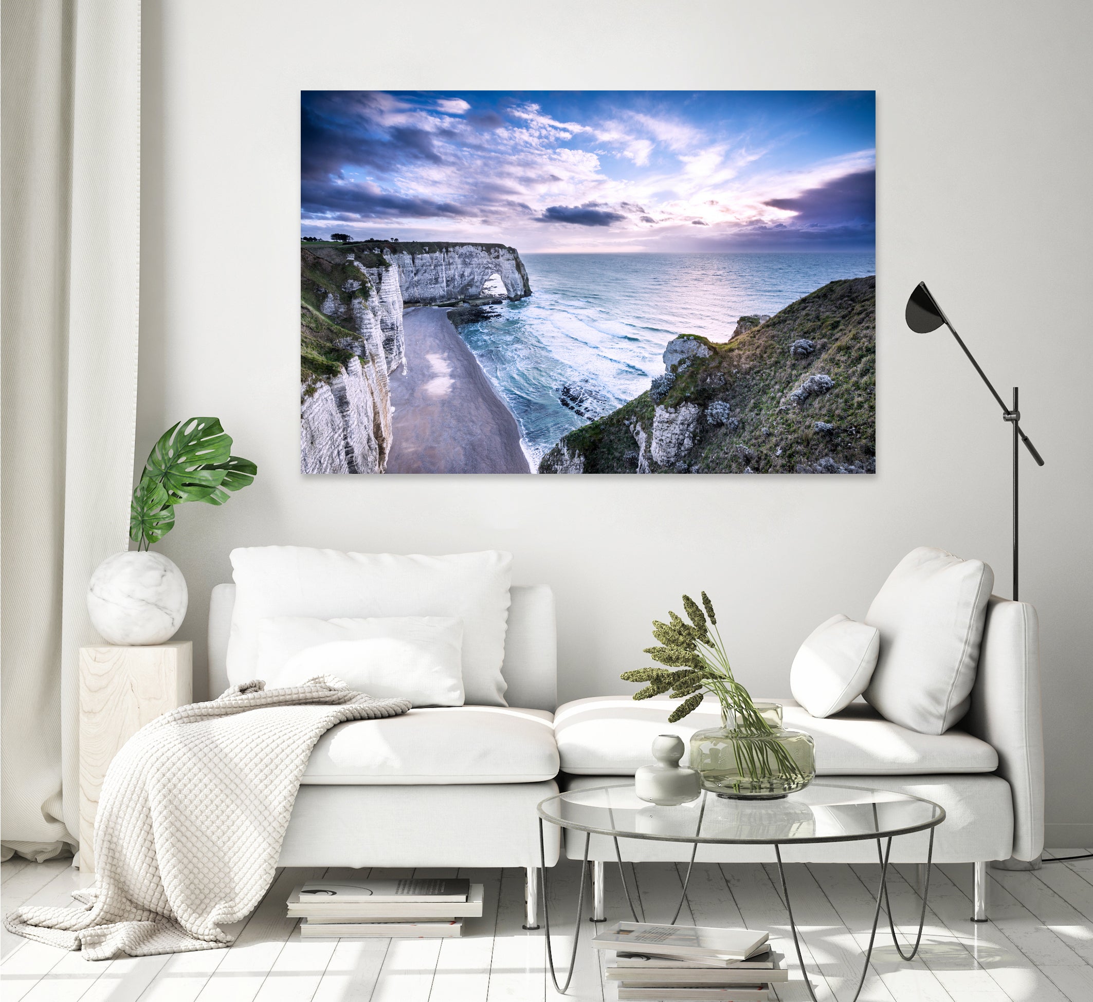 Natural Rock Arch - Normandy, France by Petra Lang on GIANT ART - blue photo illustration