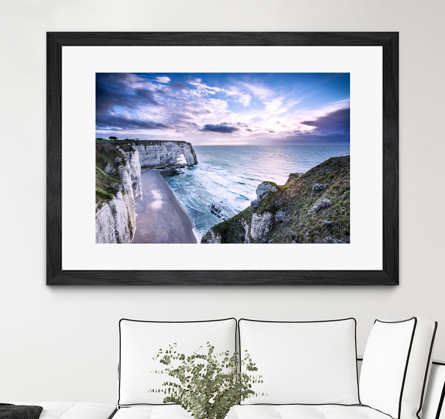 Natural Rock Arch - Normandy, France by Petra Lang on GIANT ART - blue photo illustration