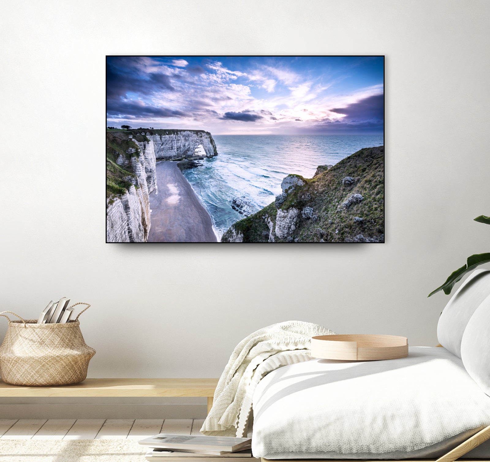 Natural Rock Arch - Normandy, France by Petra Lang on GIANT ART - blue photo illustration