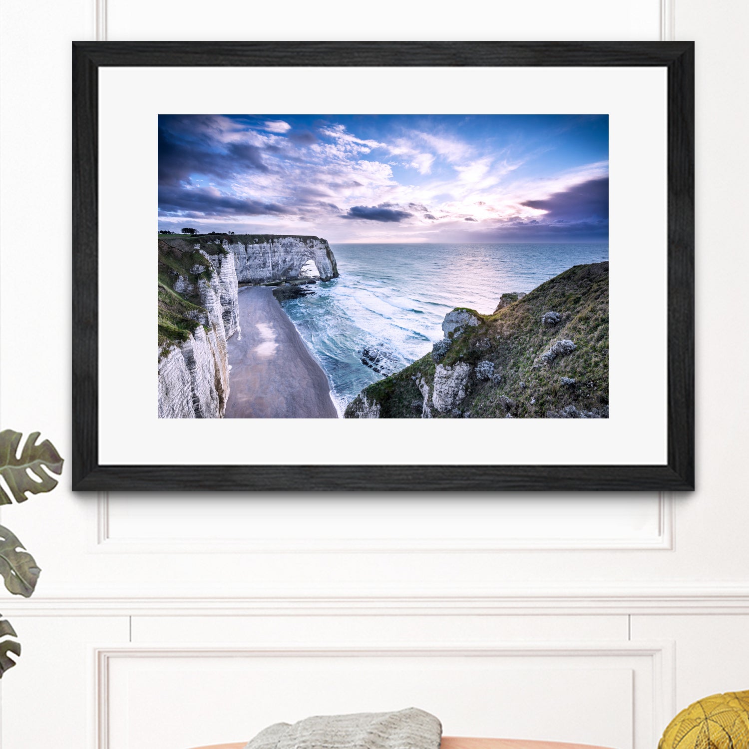Natural Rock Arch - Normandy, France by Petra Lang on GIANT ART - blue photo illustration
