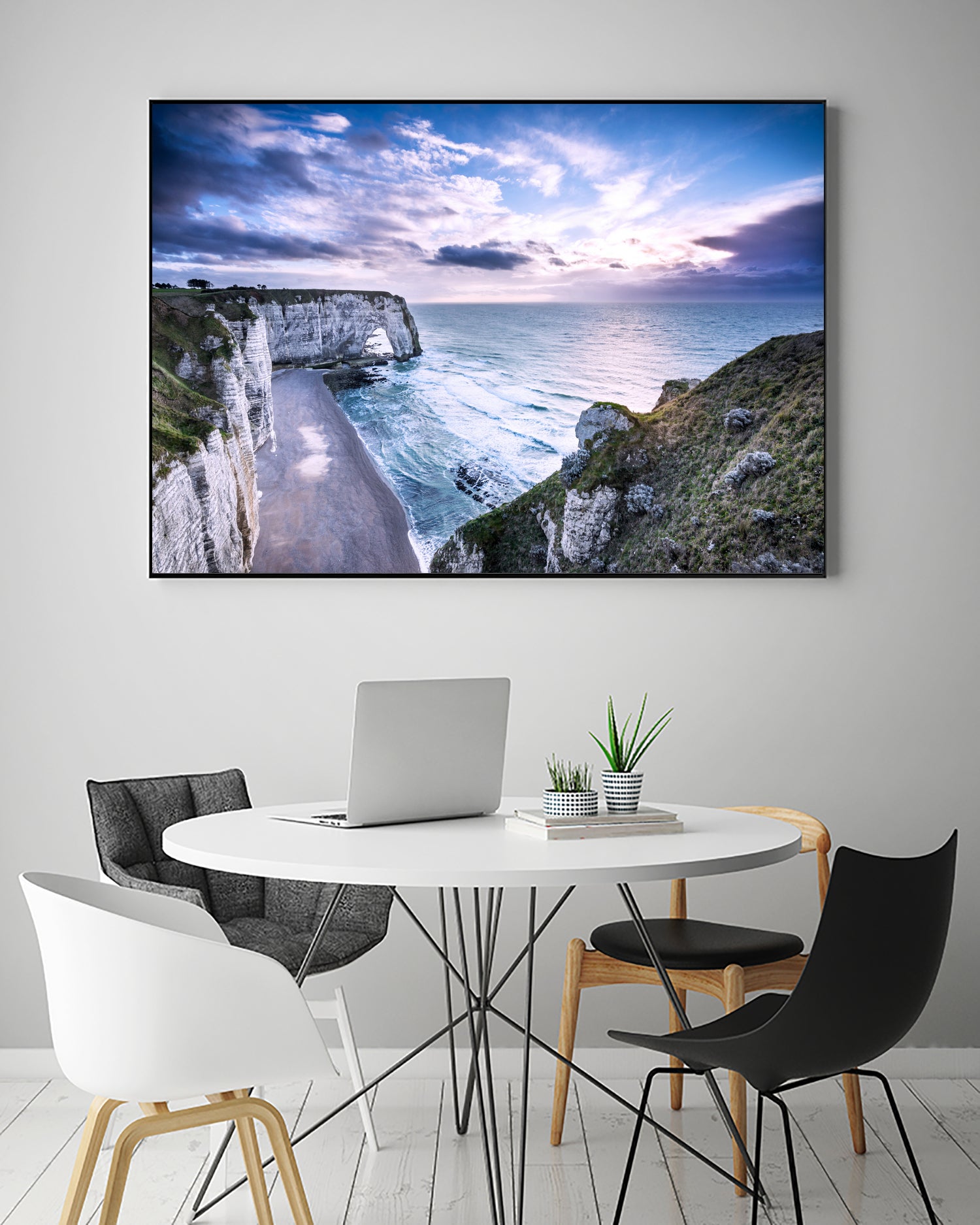 Natural Rock Arch - Normandy, France by Petra Lang on GIANT ART - blue photo illustration