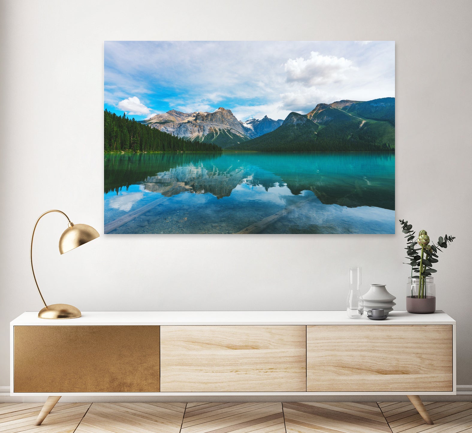 The Mountains and Blue Water by Petra Lang on GIANT ART - blue photo illustration