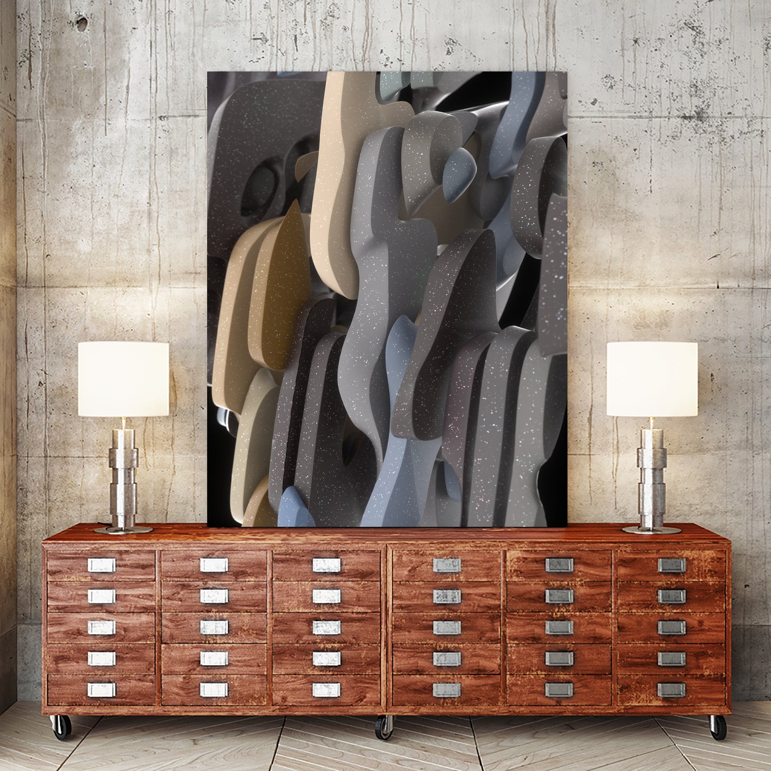 Adeline by Danny Jardim on GIANT ART - gray digital painting