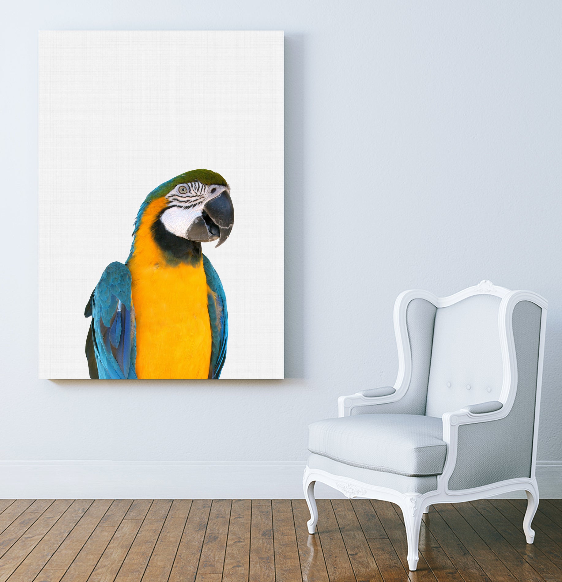 Macaw Parrot by Justinas Jokubauskas on GIANT ART - yellow photo manipulation