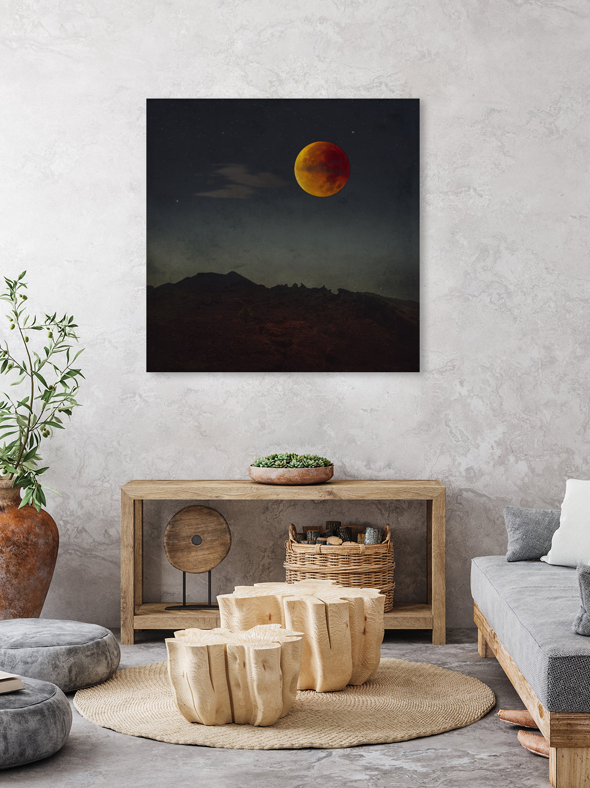 blood moon rising by Dirk Wüstenhagen on GIANT ART - orange photo manipulation