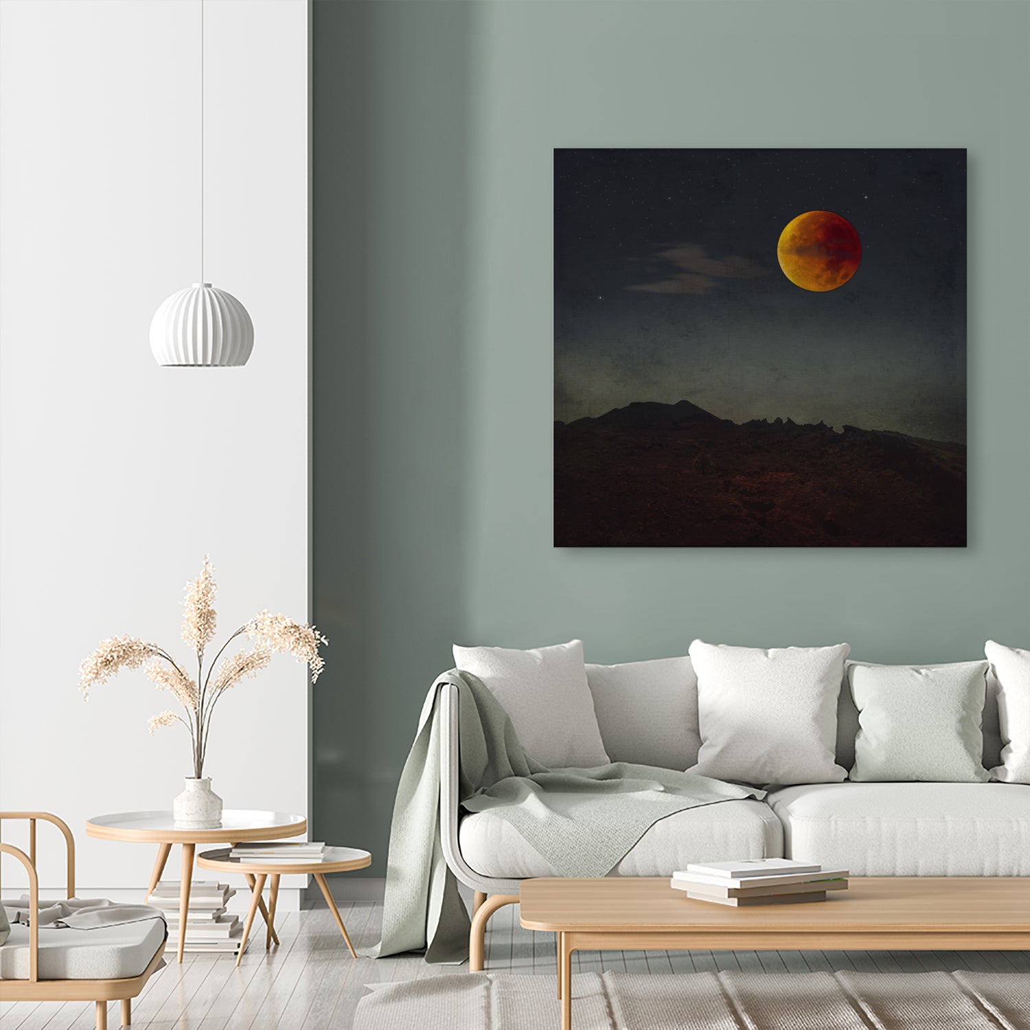 blood moon rising by Dirk Wüstenhagen on GIANT ART - orange photo manipulation