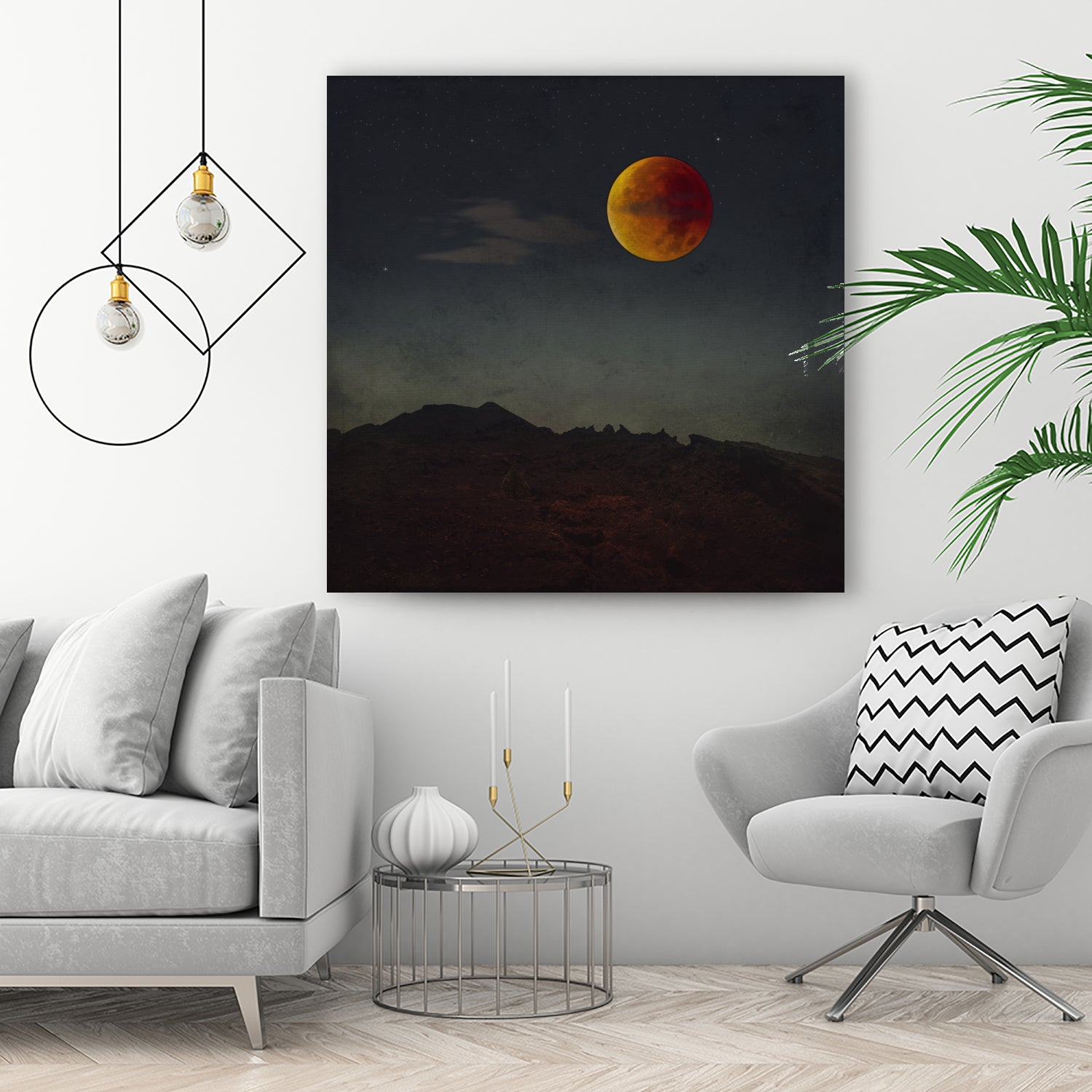 blood moon rising by Dirk Wüstenhagen on GIANT ART - orange photo manipulation