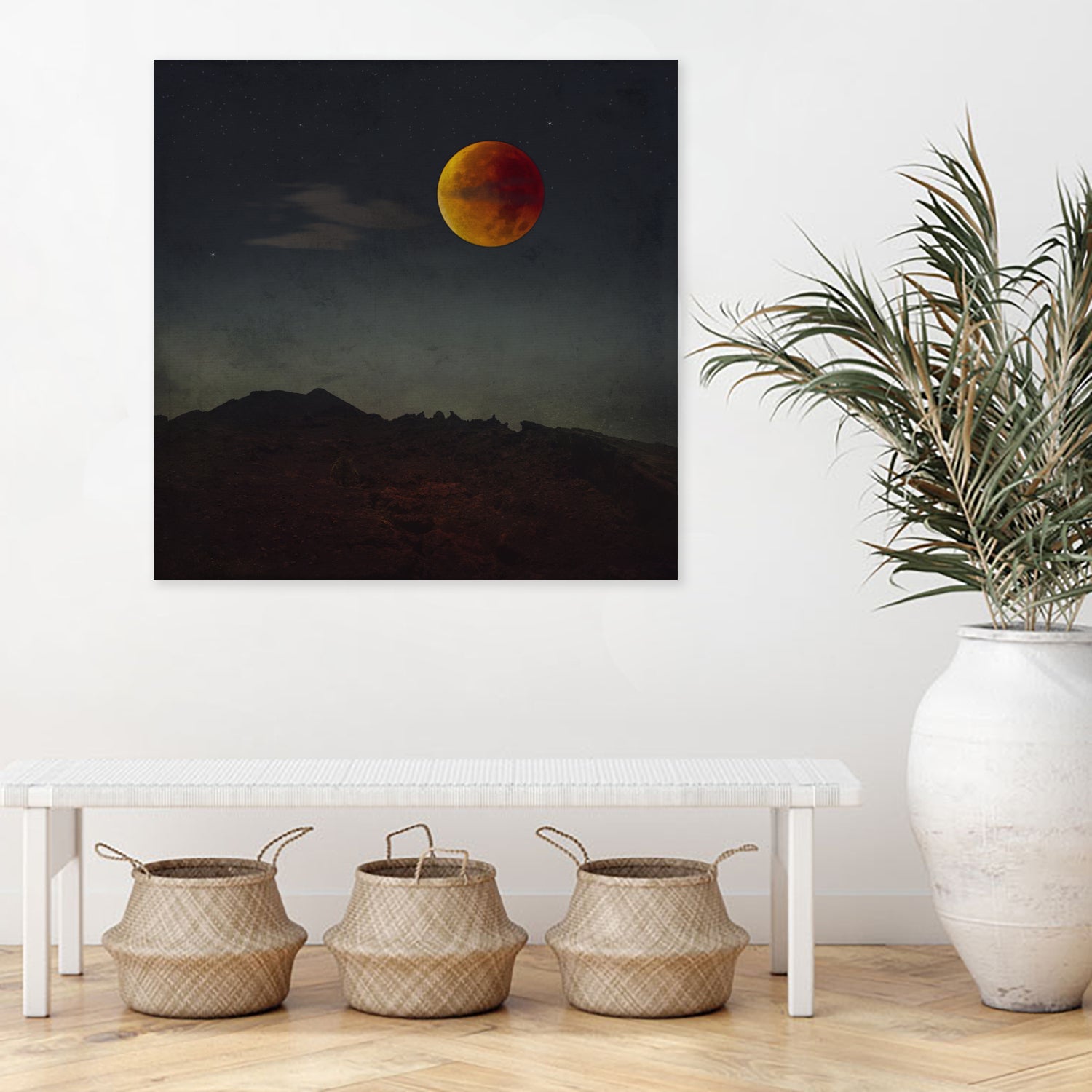 blood moon rising by Dirk Wüstenhagen on GIANT ART - orange photo manipulation