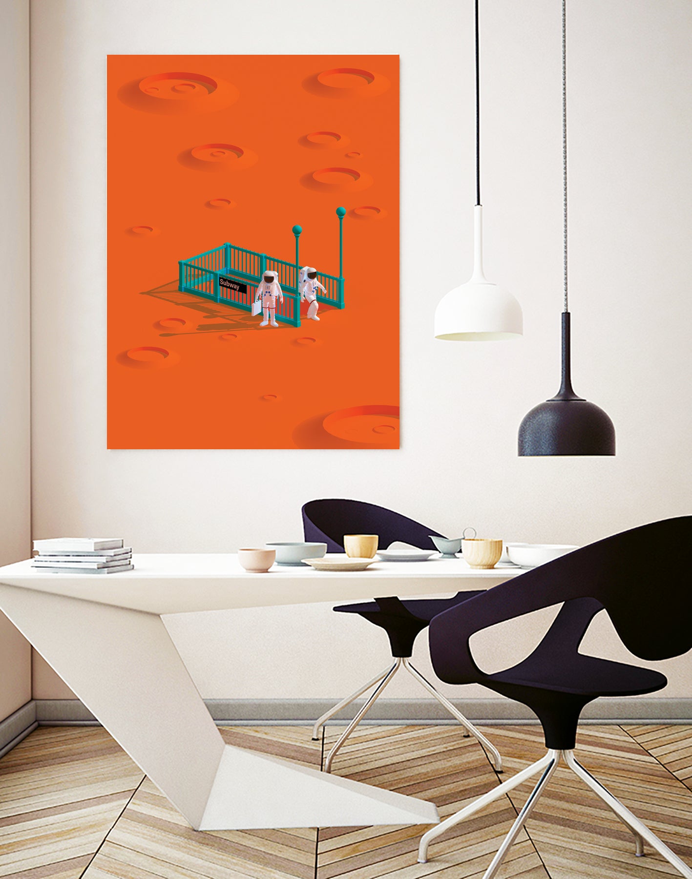 mars station by frederic peault on GIANT ART - orange 3d art