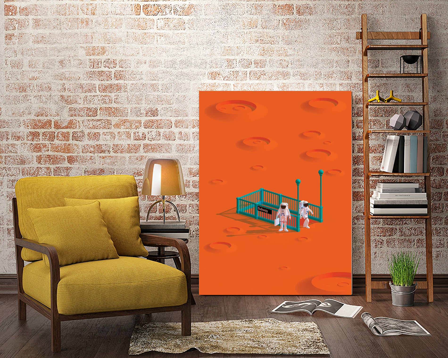 mars station by frederic peault on GIANT ART - orange 3d art