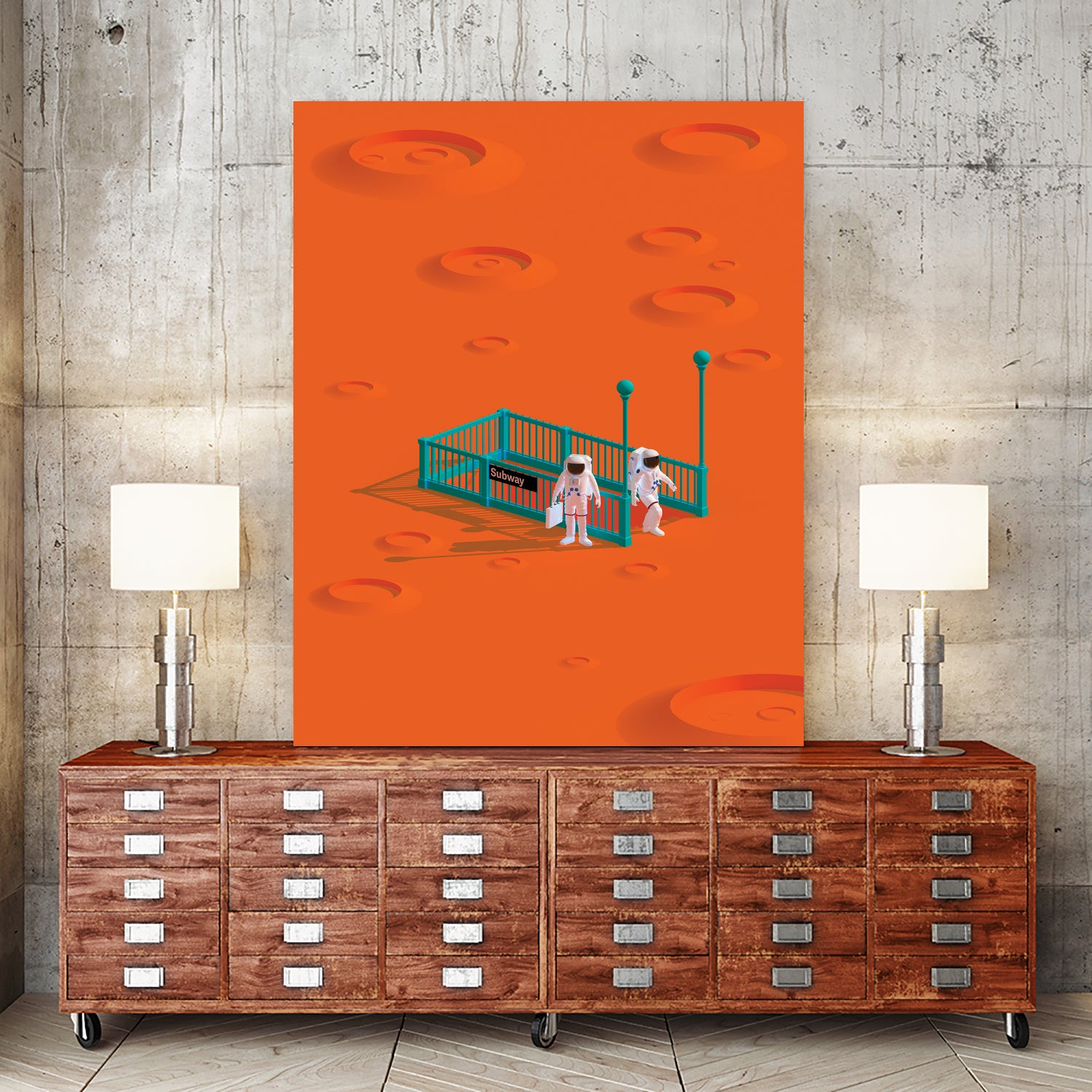 mars station by frederic peault on GIANT ART - orange 3d art