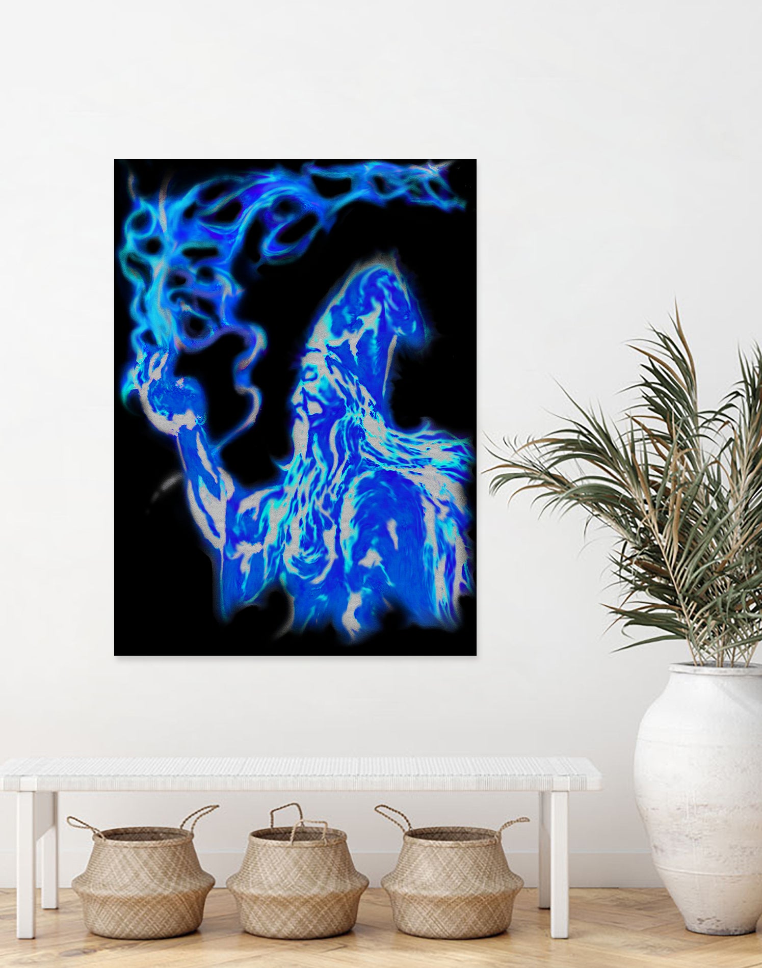 wizard-in-blue by Brian Blasgund on GIANT ART - green digital painting