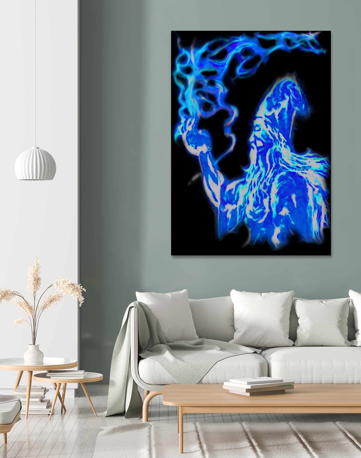 wizard-in-blue by Brian Blasgund on GIANT ART - green digital painting