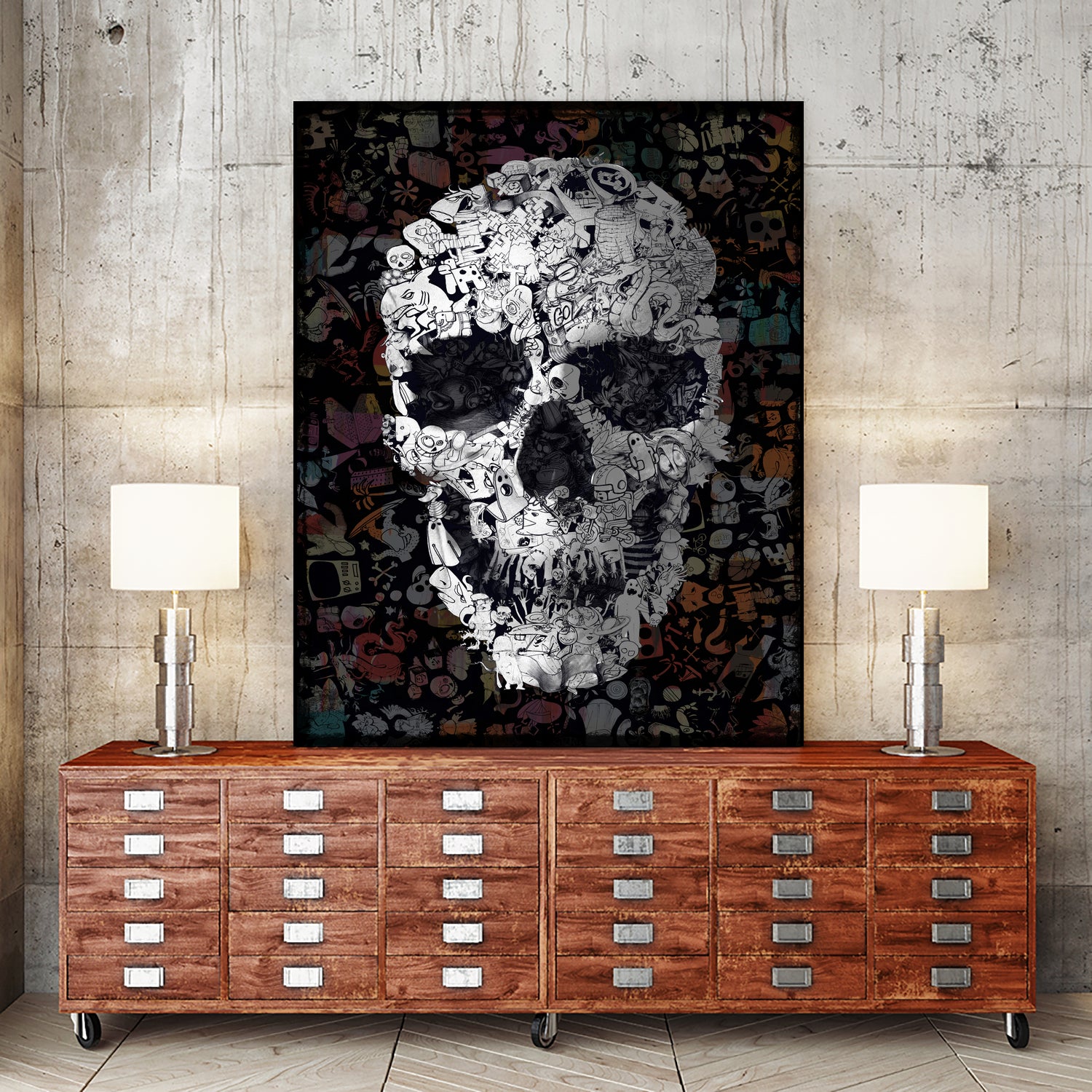 Doodle Skull by Ali Gulec on GIANT ART - digital drawing