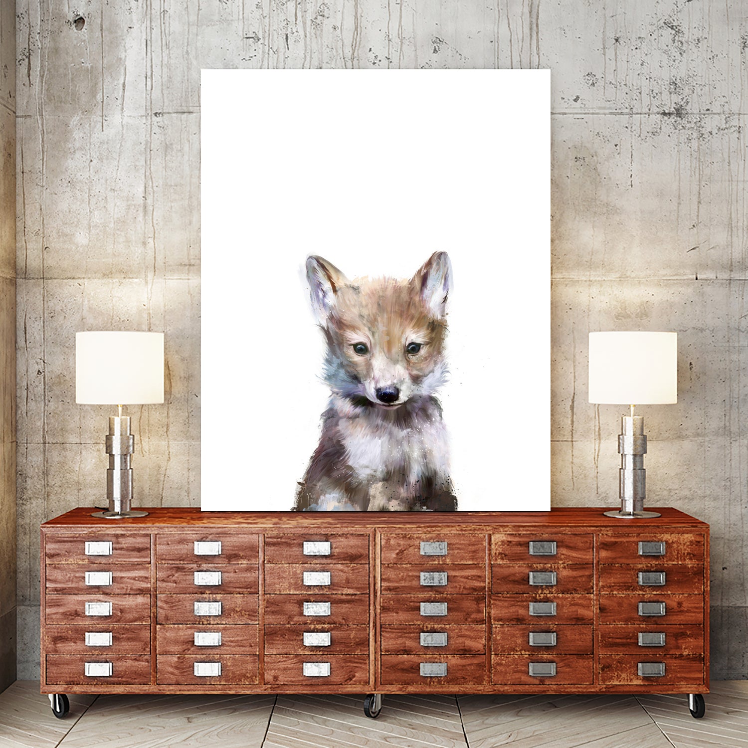 Little Wolf by Amy Hamilton on GIANT ART - digital painting