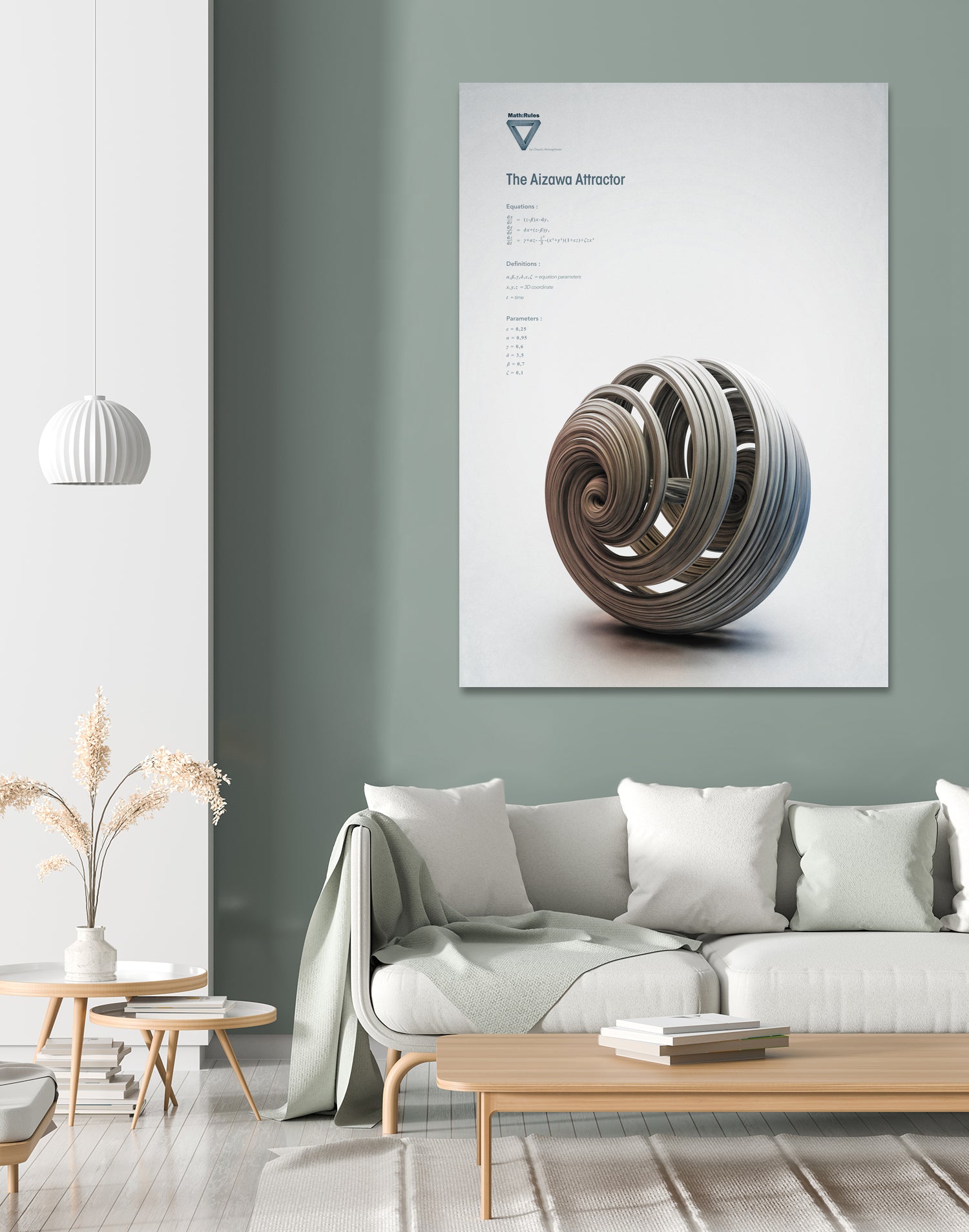The Aizawa Attractor by . Chaotic Atmospheres on GIANT ART - gray 3d art