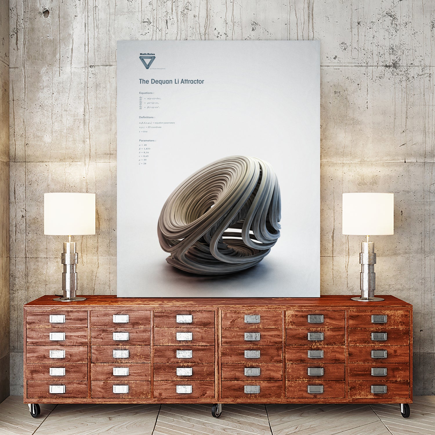 The Dequan-Li Attractor by . Chaotic Atmospheres on GIANT ART - 3d art