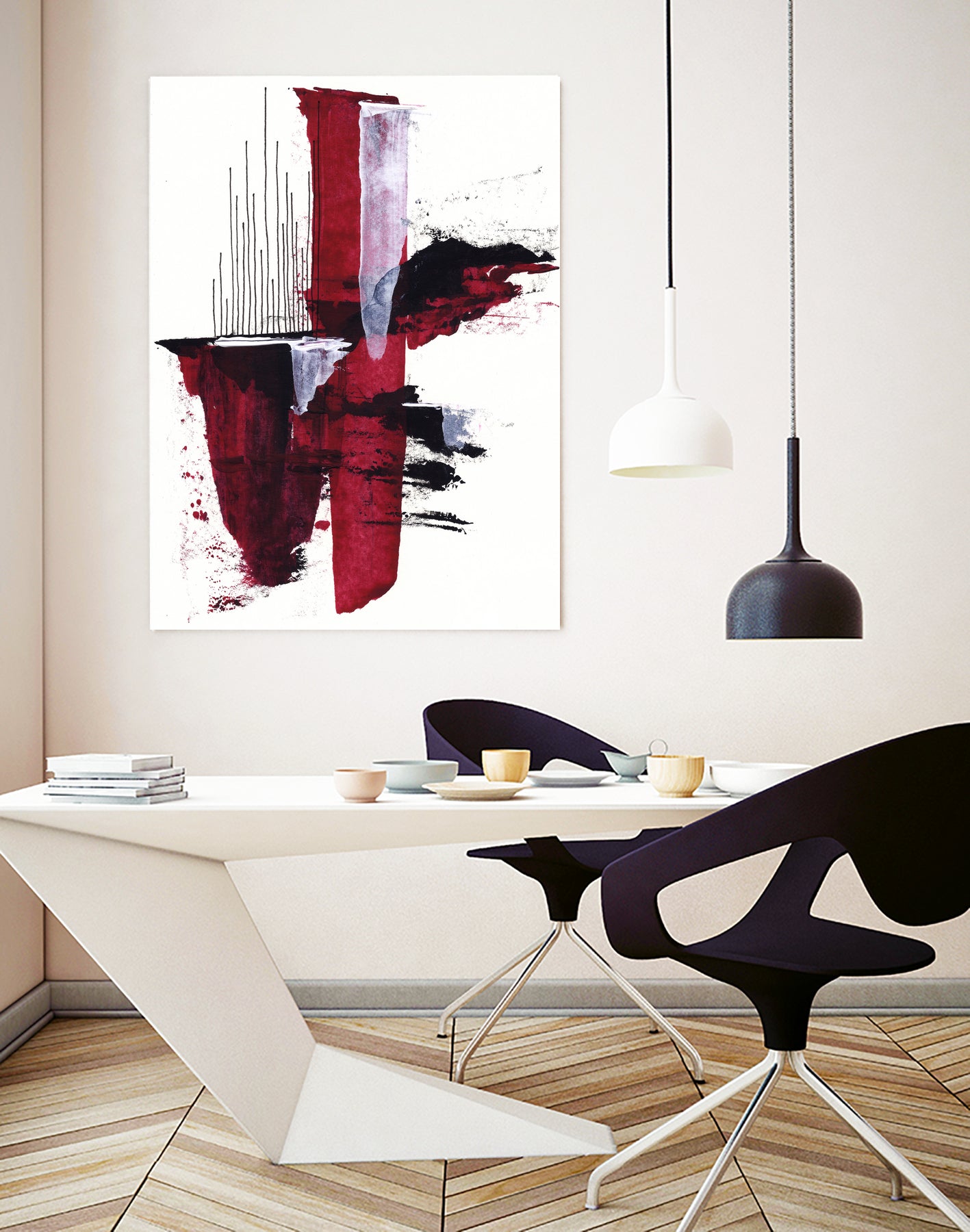 Off To Those Places 2 by Mariam Cisse on GIANT ART - red mixed media