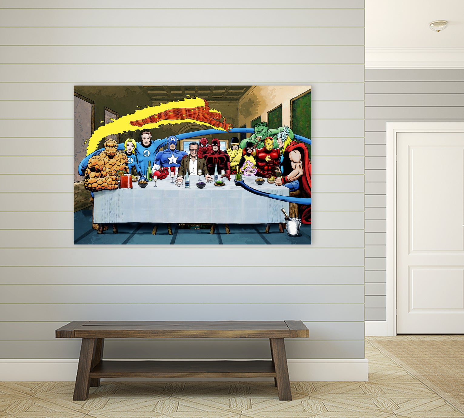 Marvel: Stan Lee's Super Supper by Dan Avenell on GIANT ART - gray digital drawing