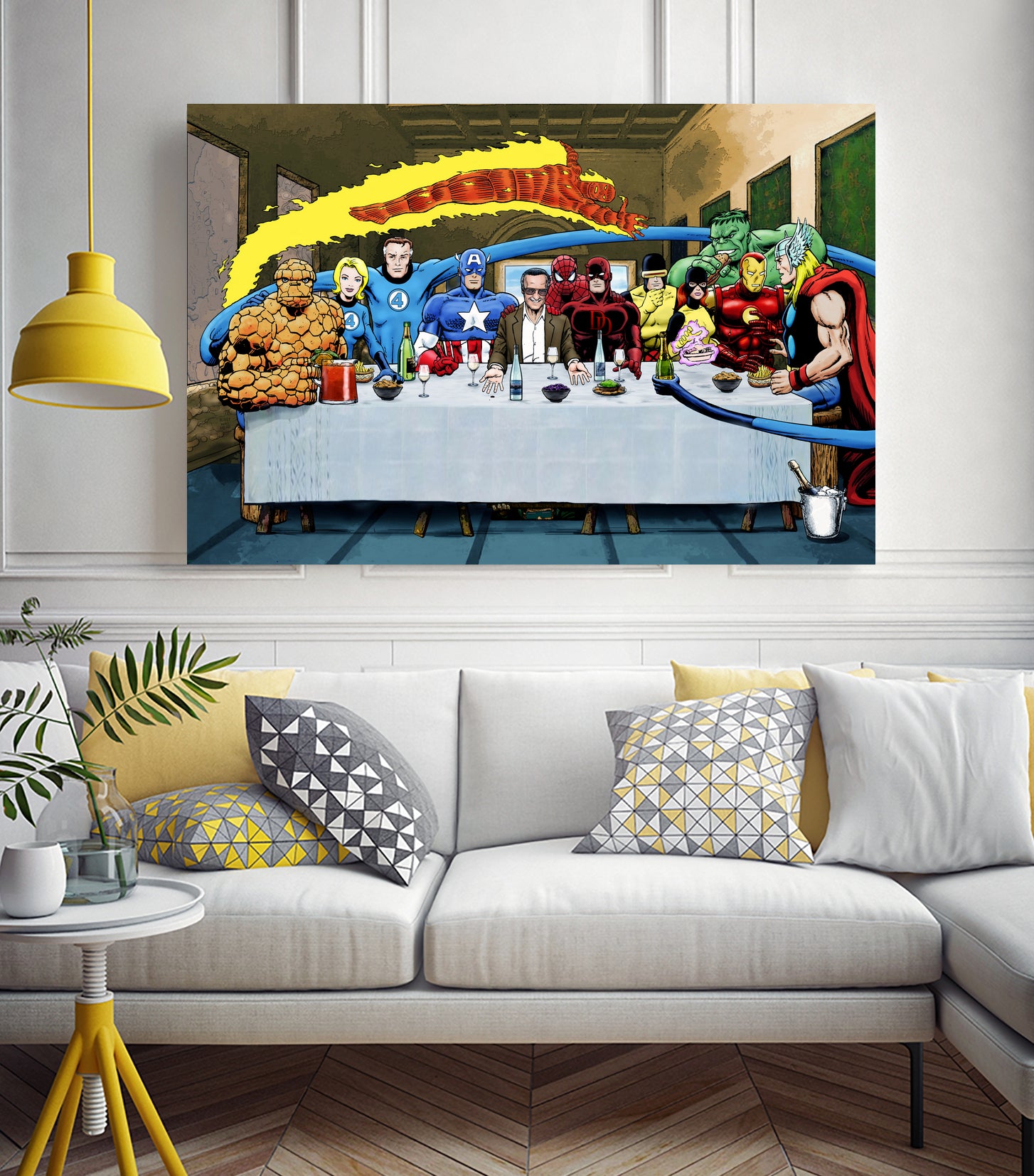 Marvel: Stan Lee's Super Supper by Dan Avenell on GIANT ART - gray digital drawing