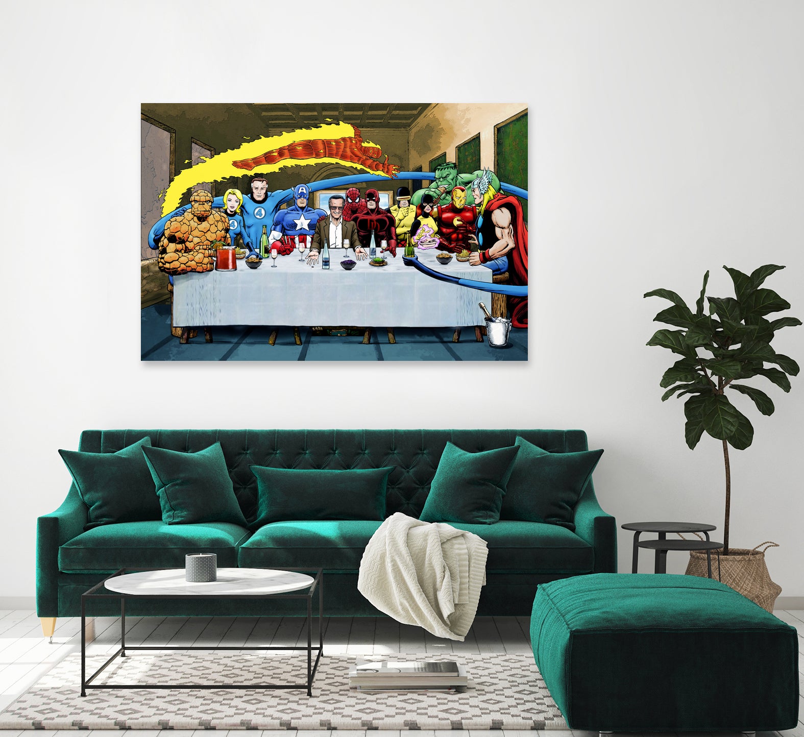 Marvel: Stan Lee's Super Supper by Dan Avenell on GIANT ART - gray digital drawing