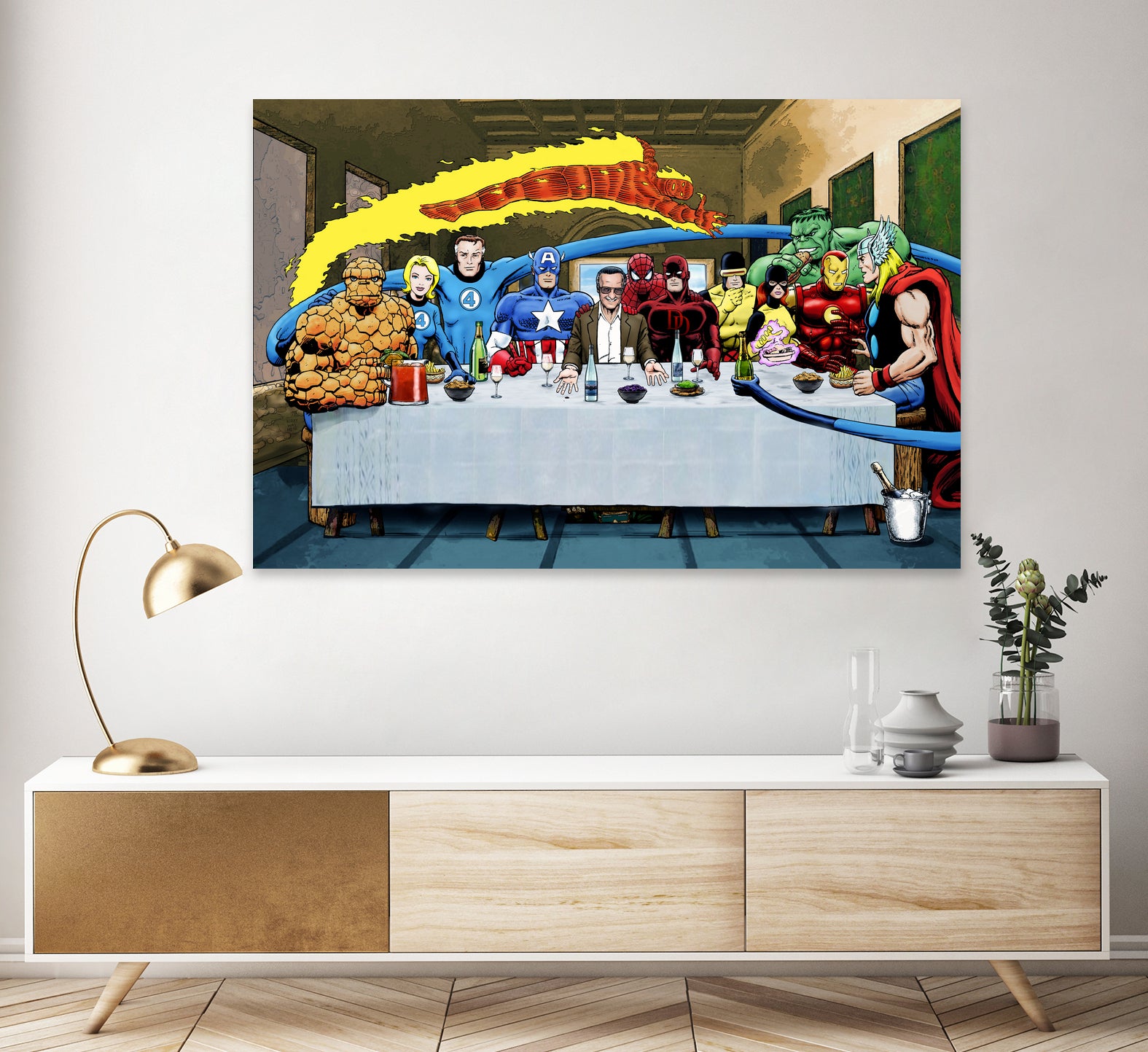 Marvel: Stan Lee's Super Supper by Dan Avenell on GIANT ART - gray digital drawing