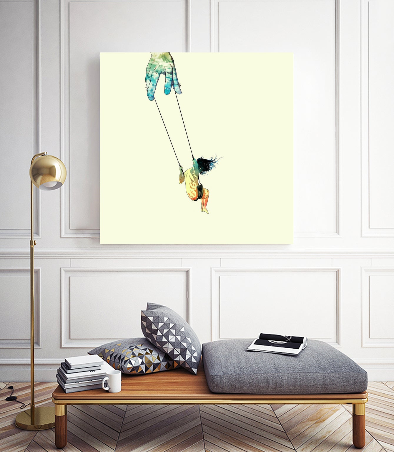 Swing me higher by matheus lopes on GIANT ART - yellow digital drawing