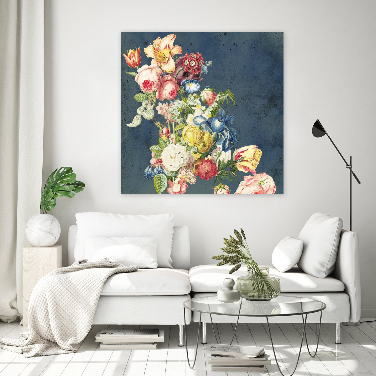 Floral tribute to Louis McNeice by anne corr on GIANT ART - blue digital painting