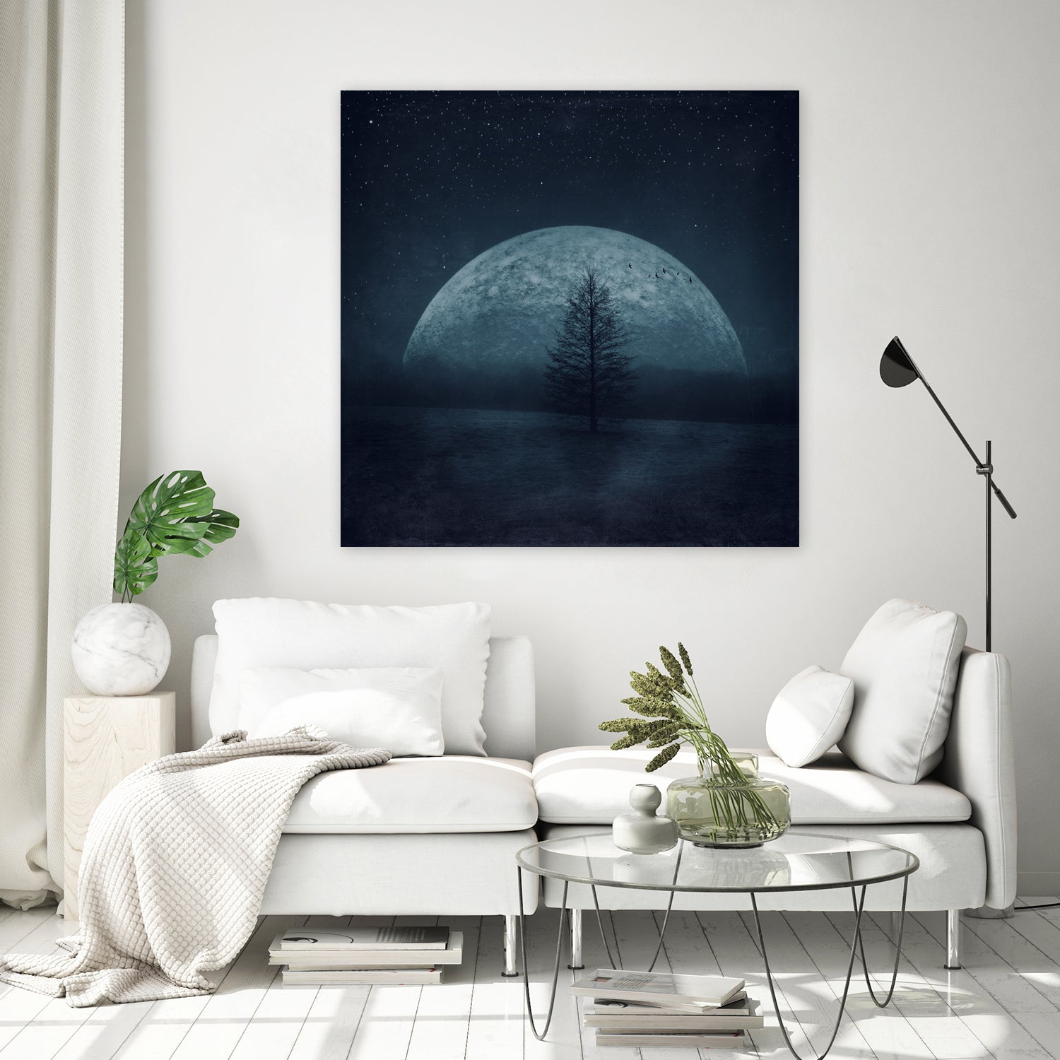 moon twilight by Dirk Wüstenhagen on GIANT ART - blue photo manipulation