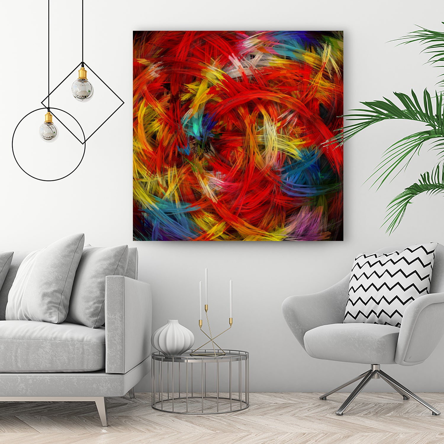 Composition #72 by Patrick Gunderson on GIANT ART - red digital painting