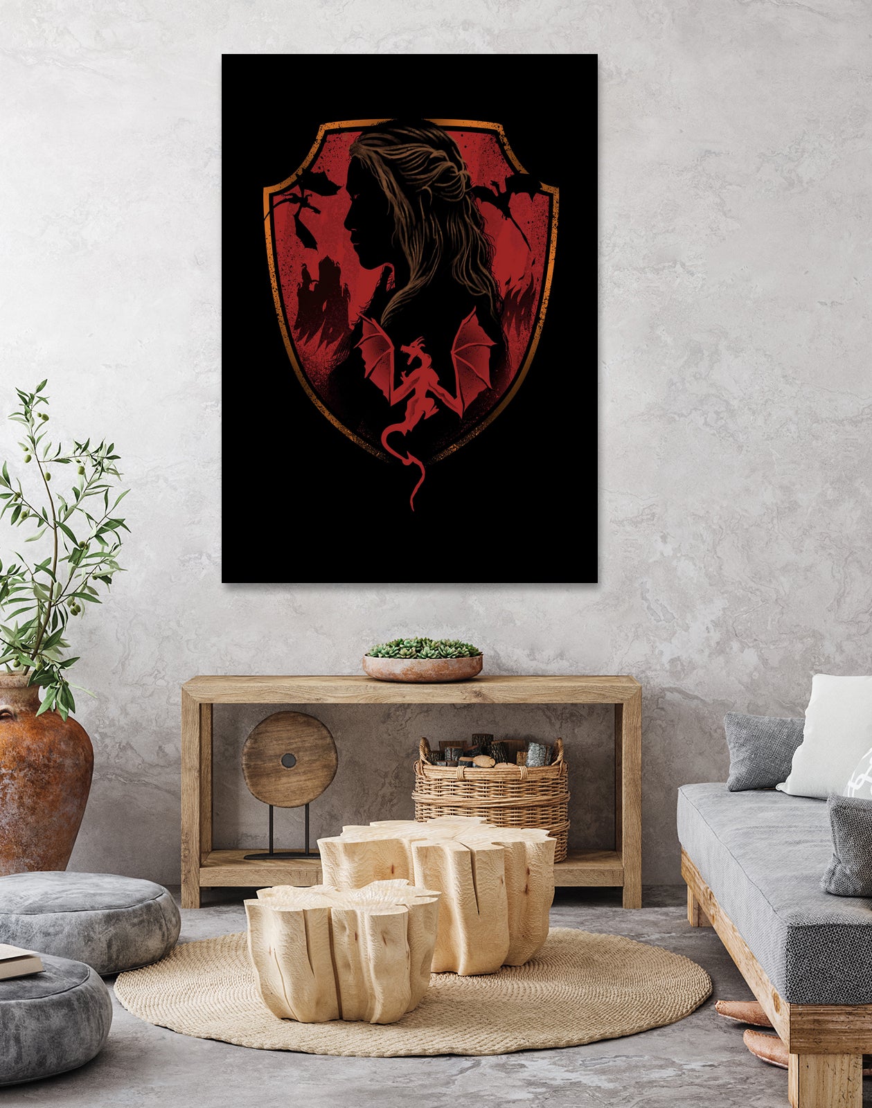 House of Dragons by Vincent Trinidad on GIANT ART - black digital painting