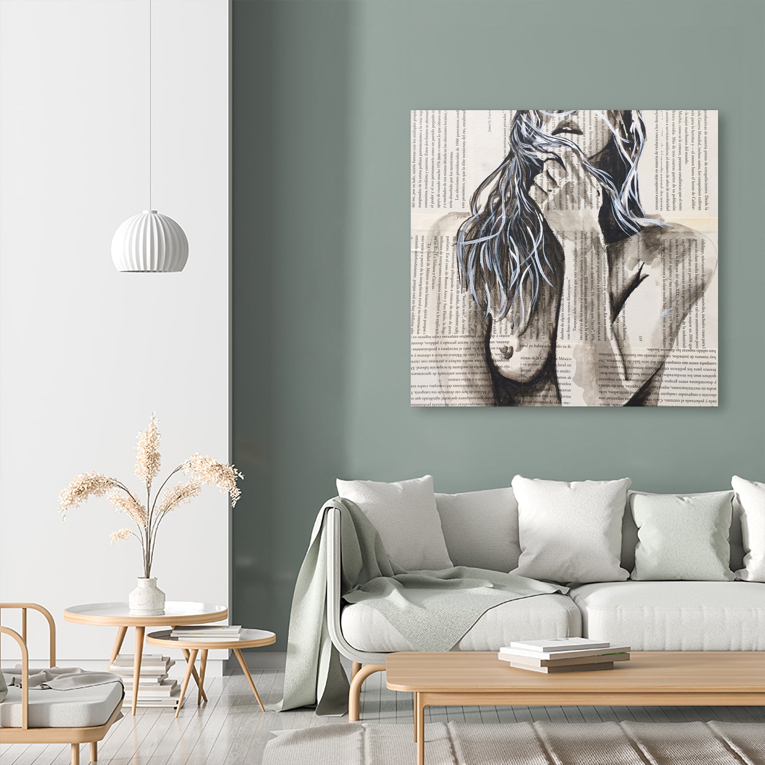 thinking of you by eugenia retana on GIANT ART - black mixed media