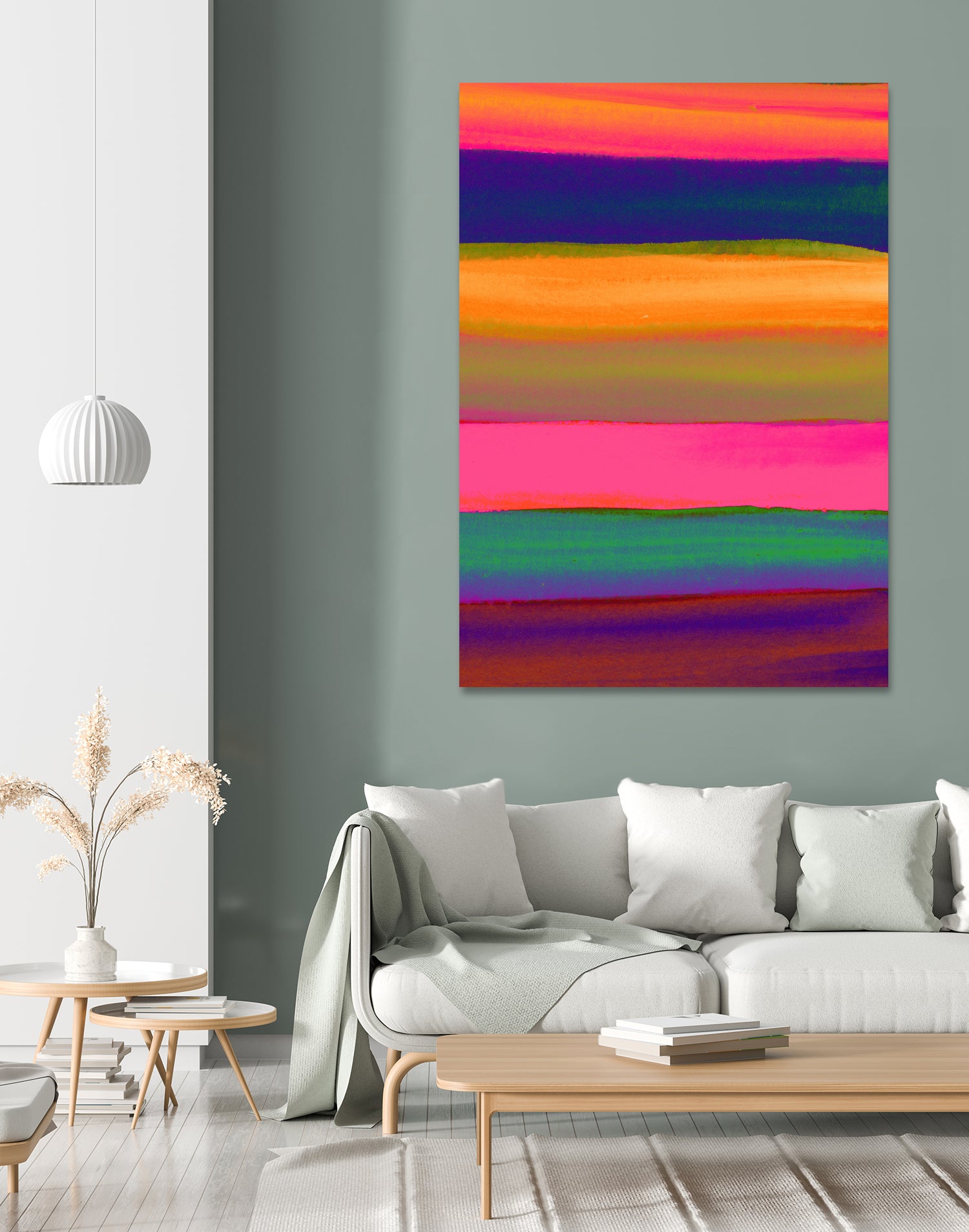 Desert Sunset by Rebecca Allen on GIANT ART - blue digital painting