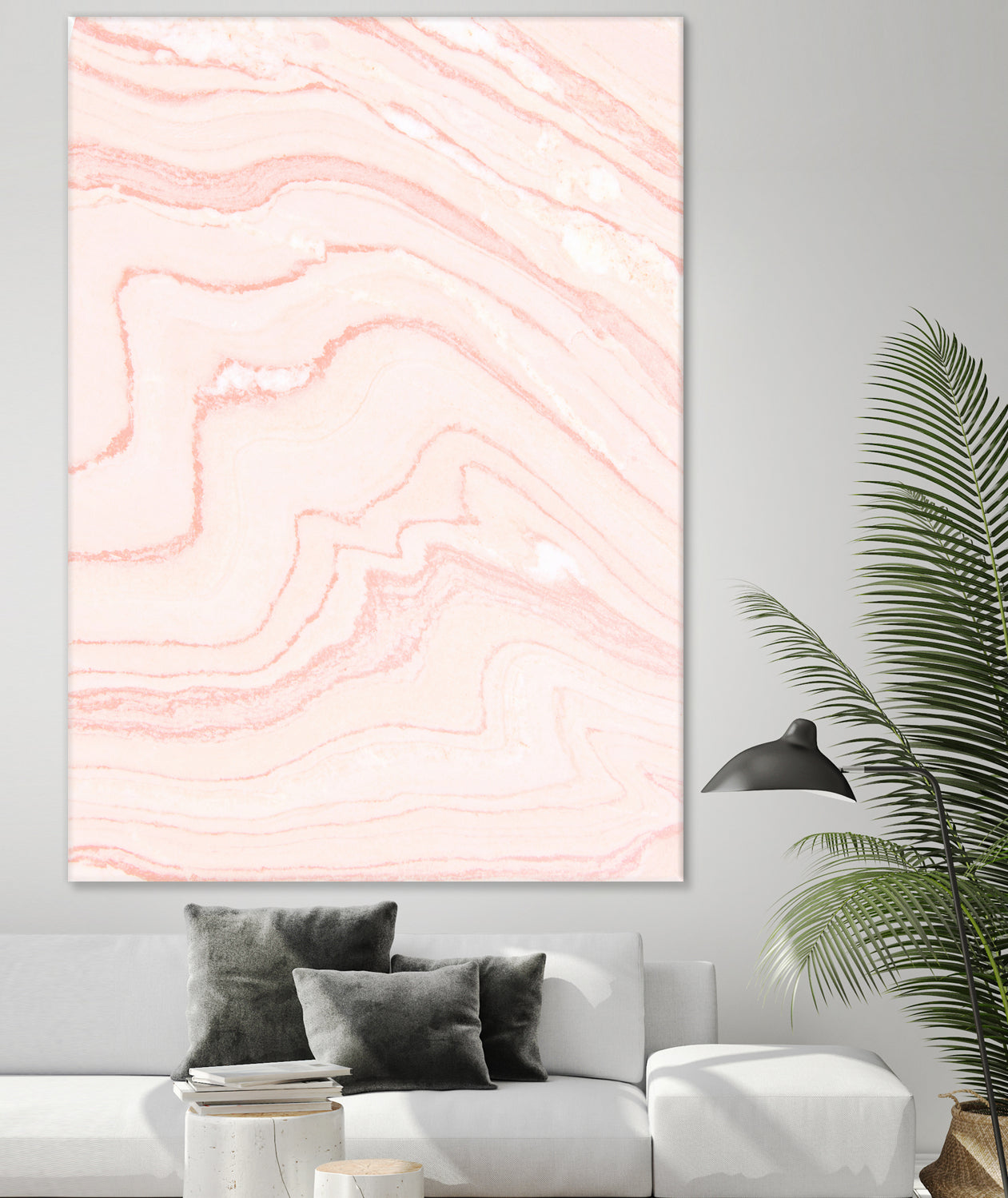 Blush Marble by Rebecca Allen on GIANT ART - pink mixed media