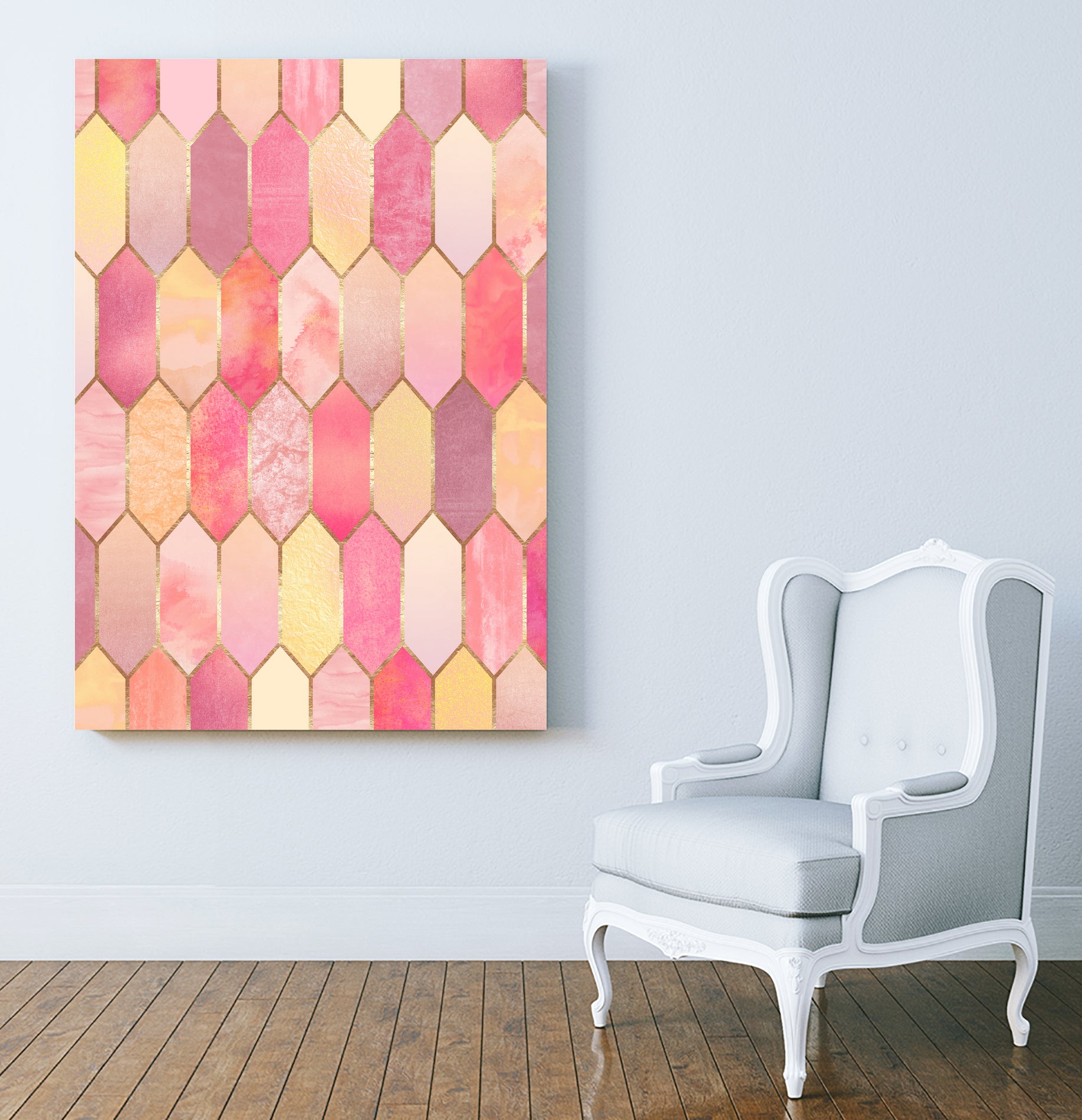 Stained Glass 1 by Elisabeth Fredriksson on GIANT ART - pink digital painting