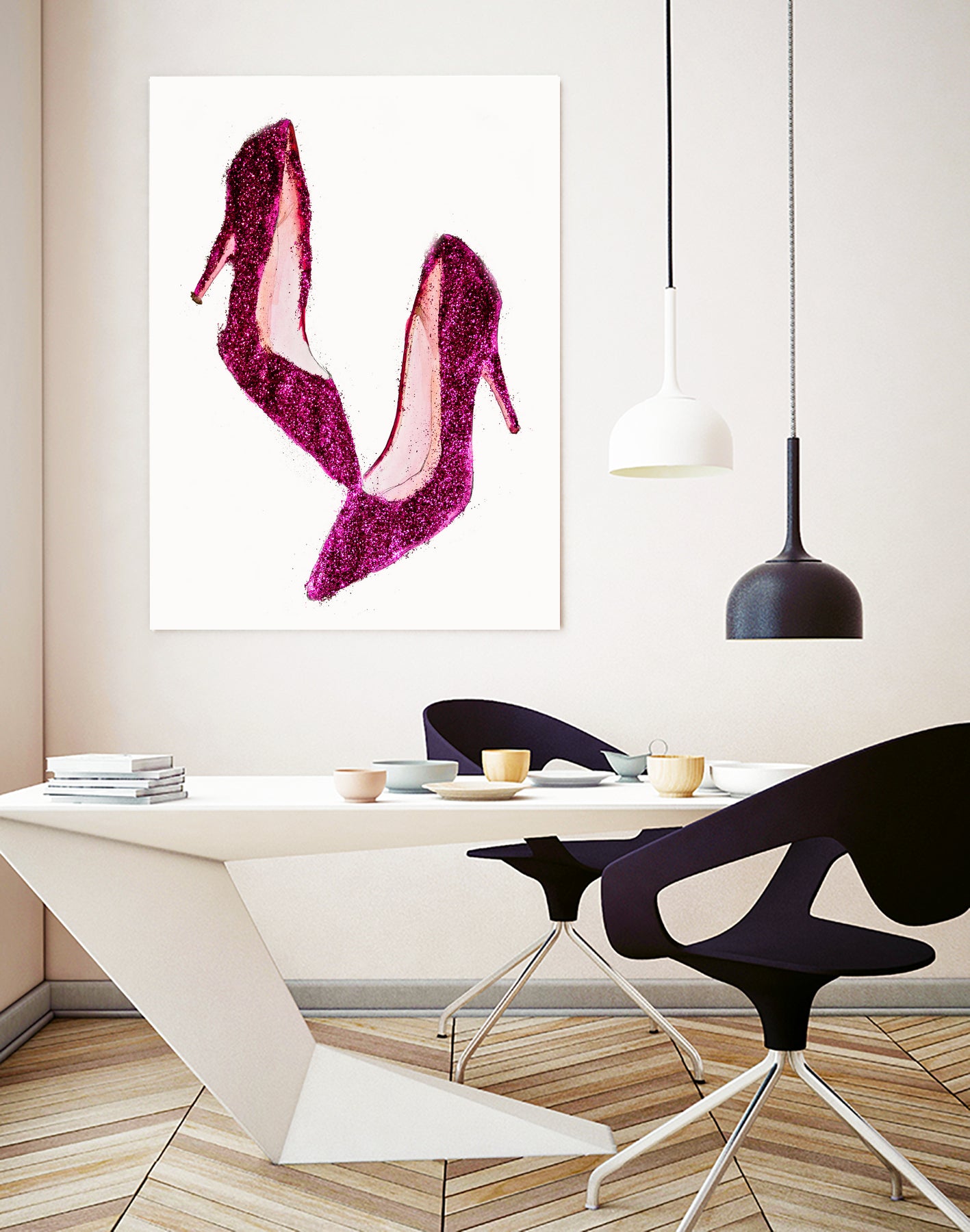 Dancing Shoes by Sara Eshak on GIANT ART - pink photo illustration