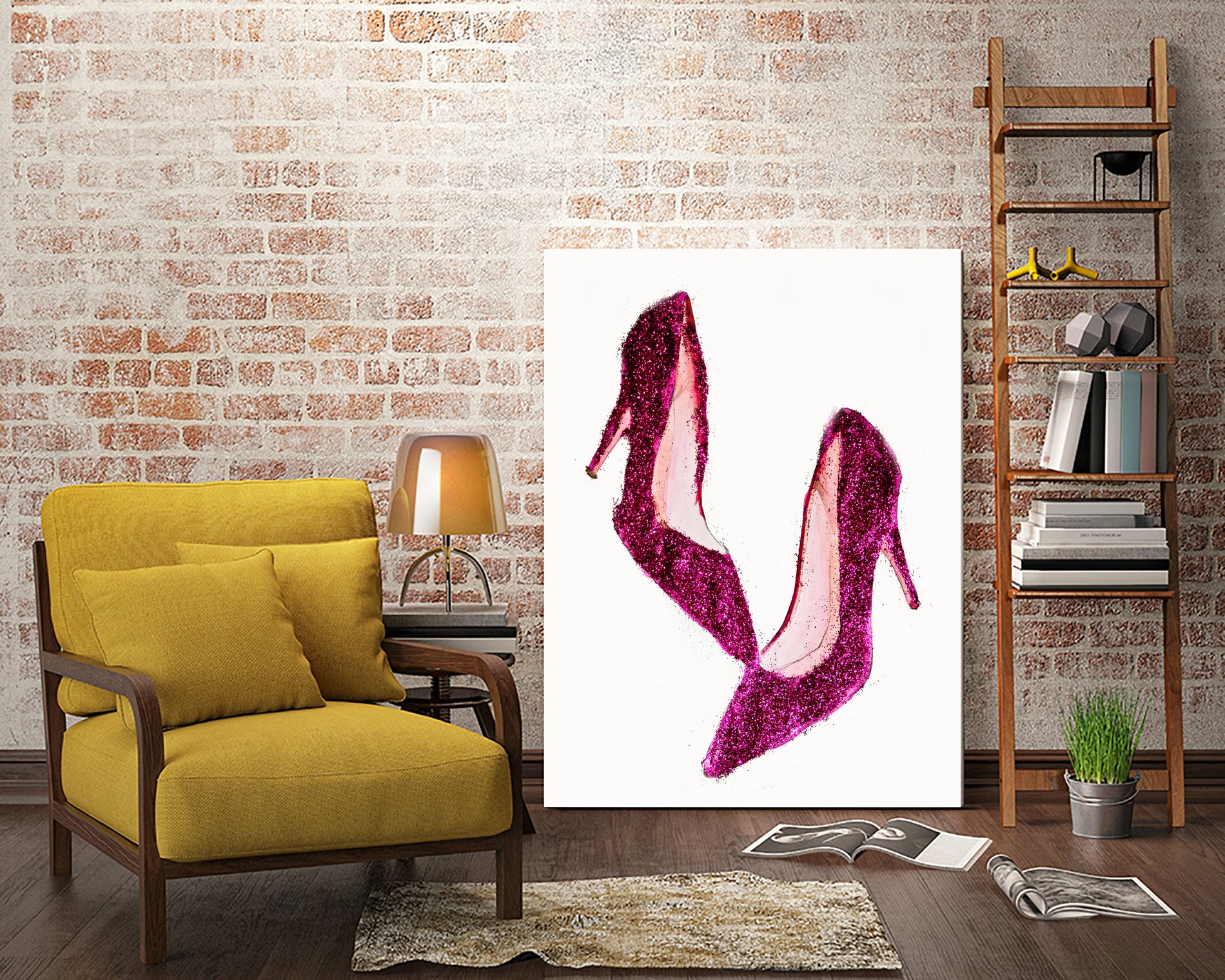 Dancing Shoes by Sara Eshak on GIANT ART - pink photo illustration