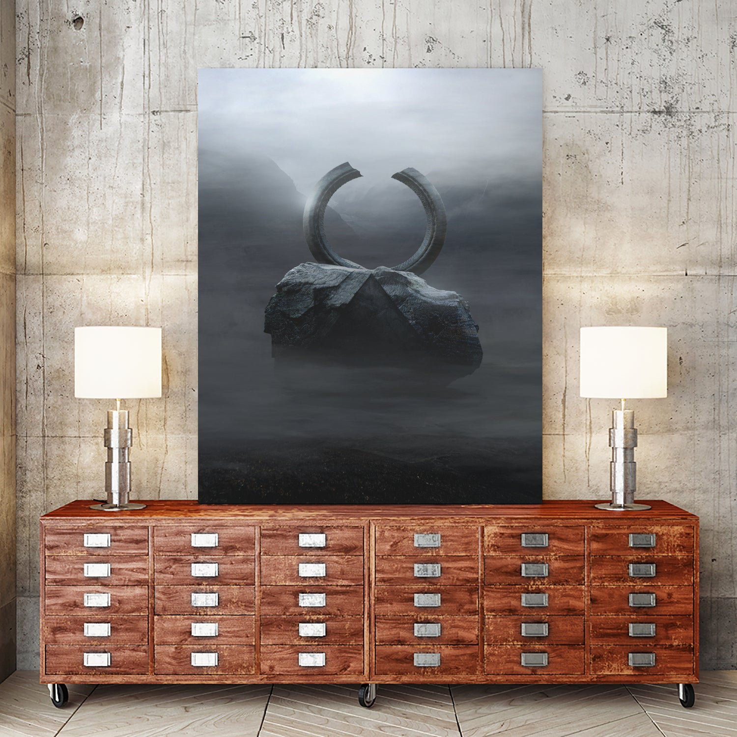 Odin by Tierno Beauregard on GIANT ART - gray digital painting