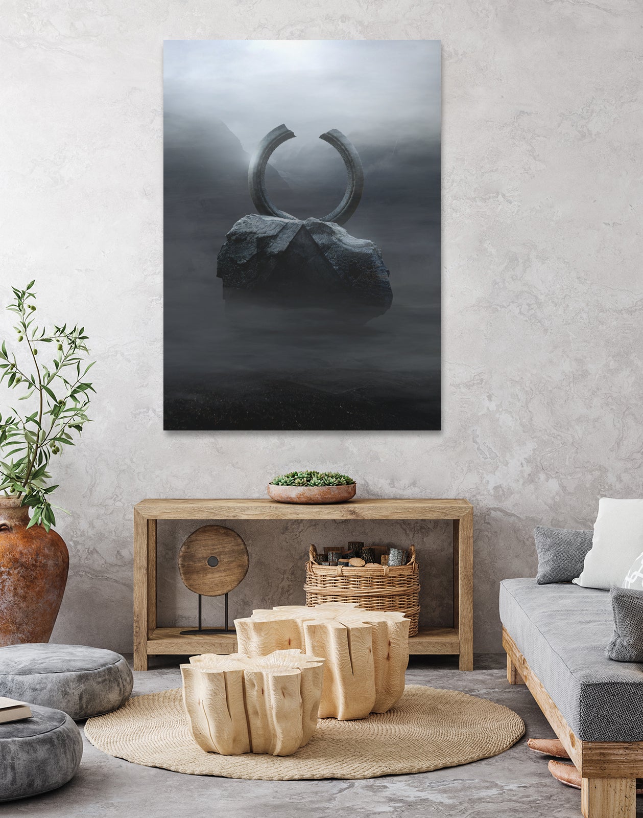 Odin by Tierno Beauregard on GIANT ART - gray digital painting