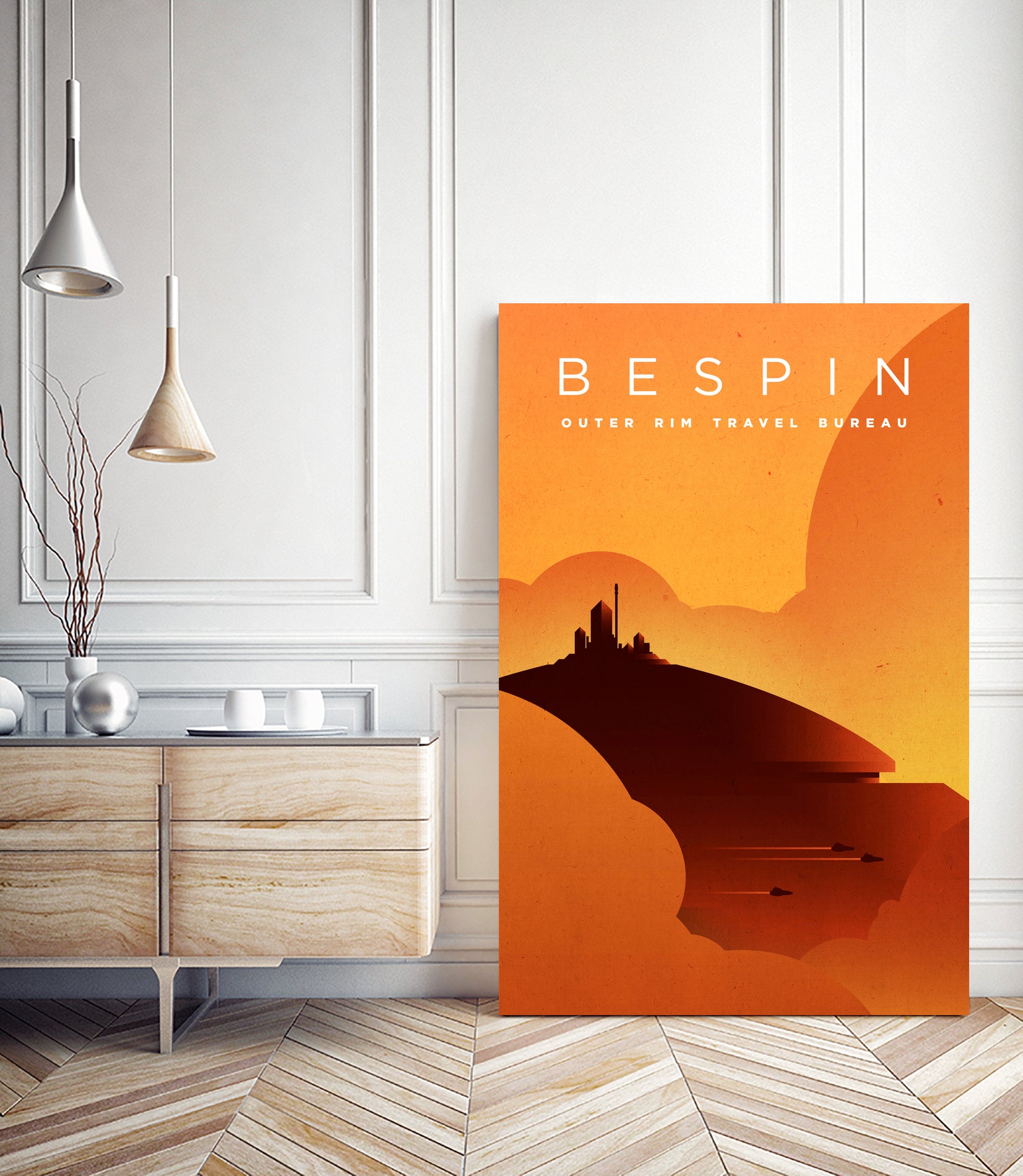 Outer Rim Travel Bureau: Bespin by Michael Mateyko on GIANT ART - typography