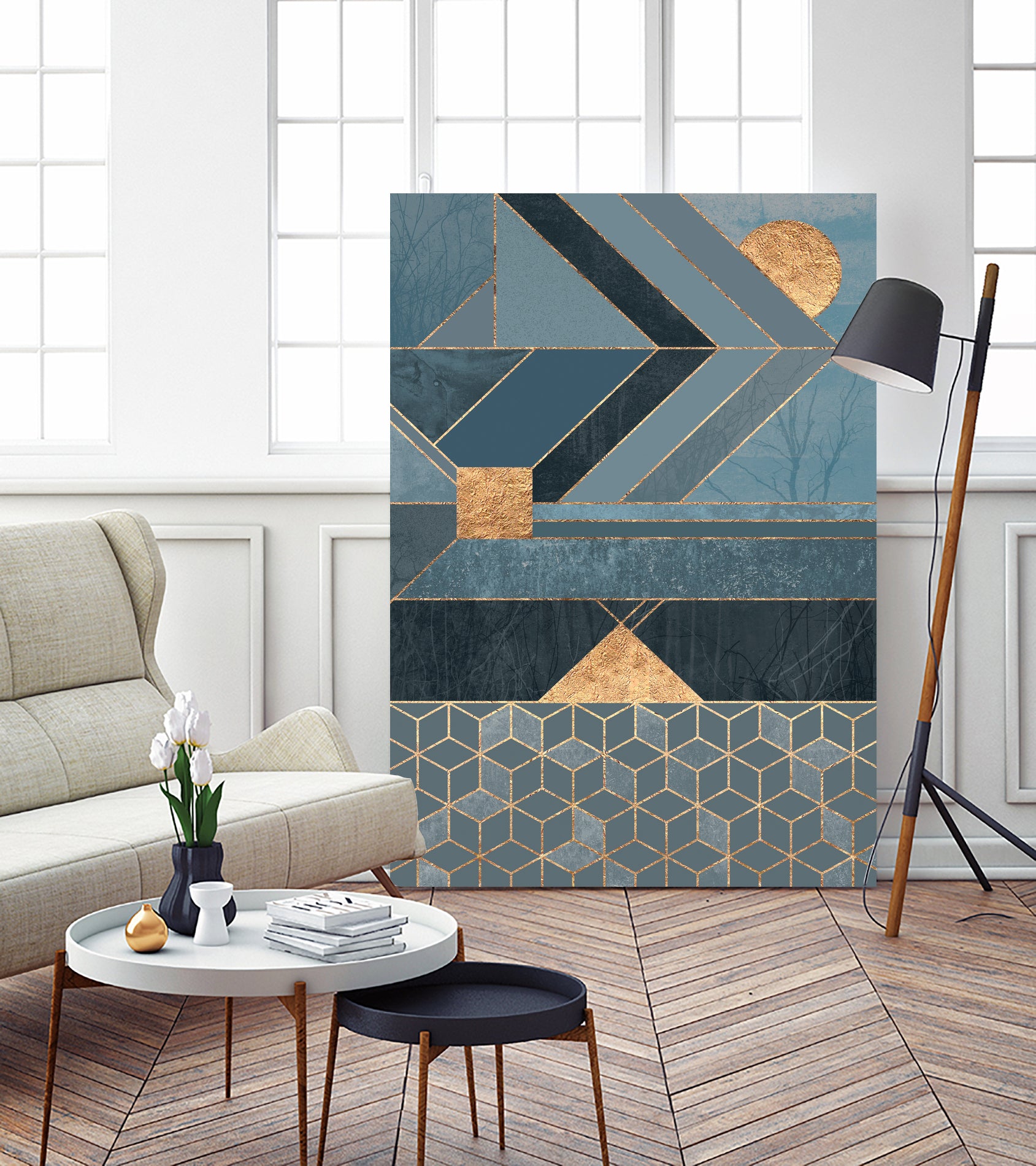 Nordic Blue by Elisabeth Fredriksson on GIANT ART - blue digital painting