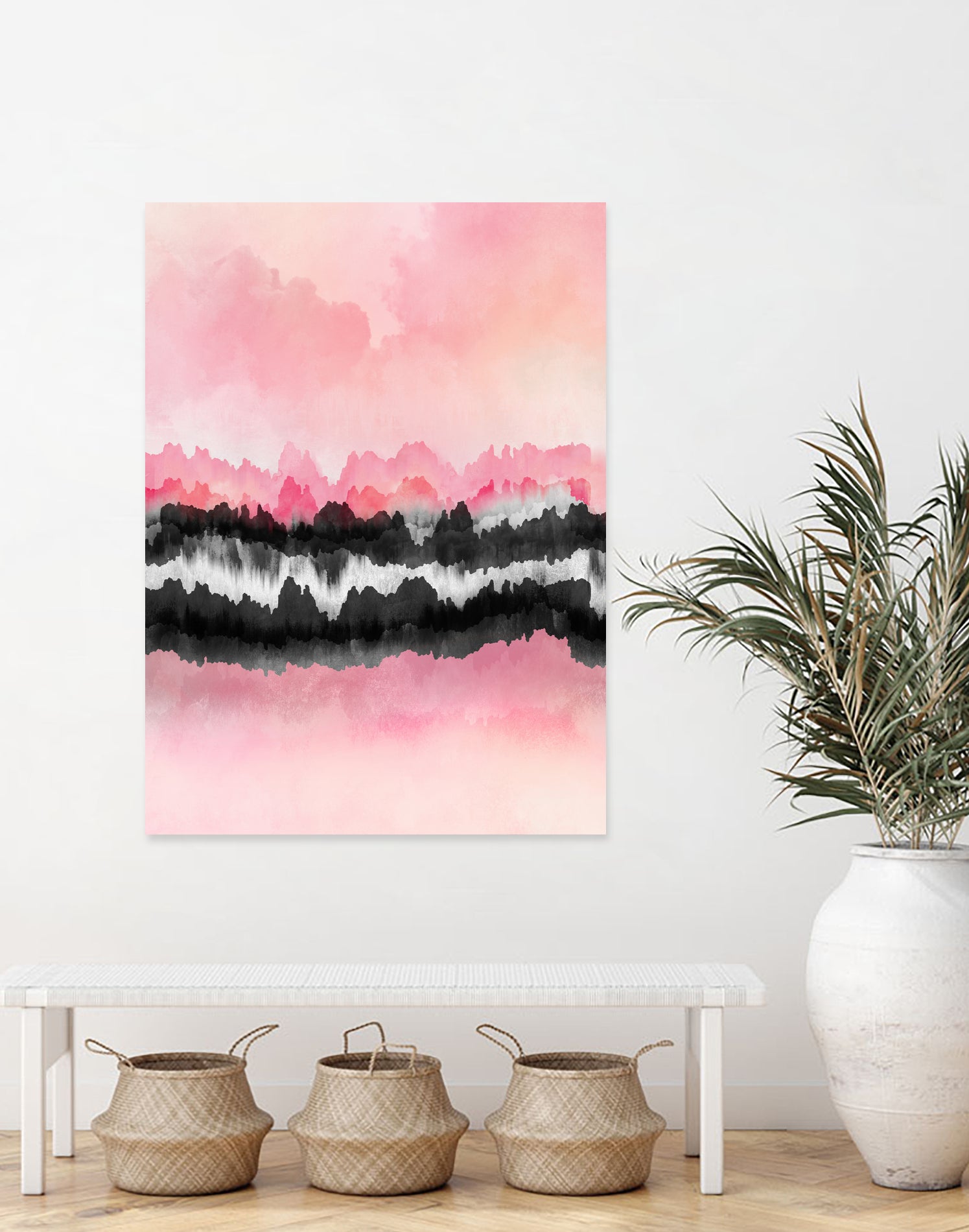 Pink Mountains by Elisabeth Fredriksson on GIANT ART - pink digital painting