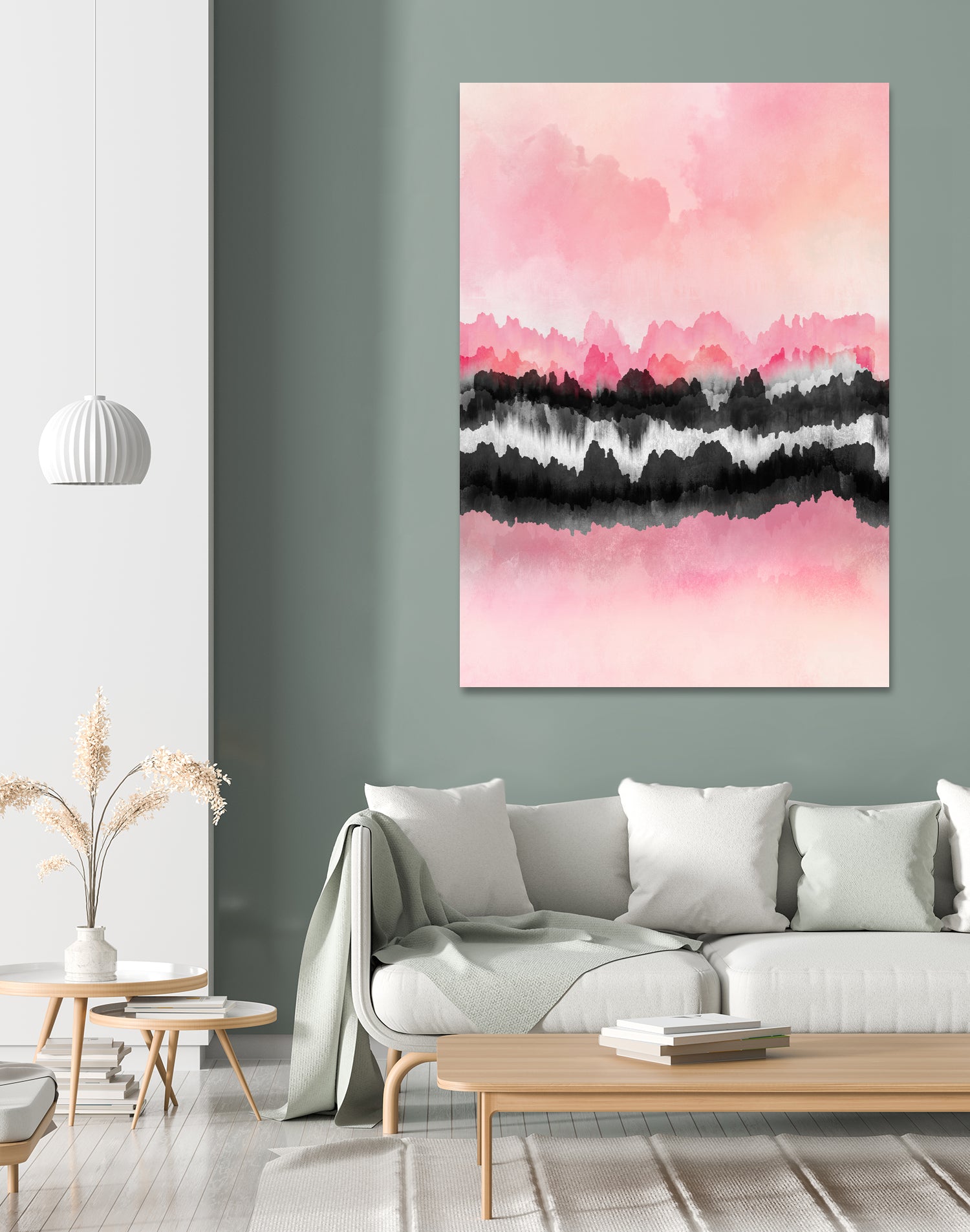 Pink Mountains by Elisabeth Fredriksson on GIANT ART - pink digital painting