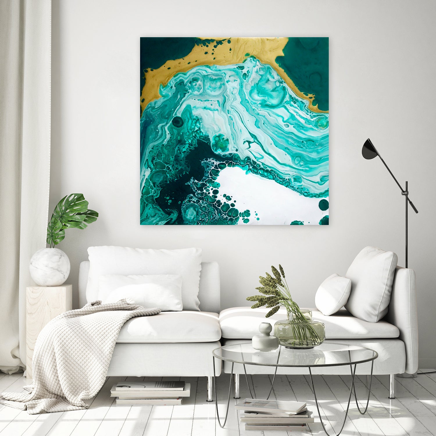Emerald Coast by L. Renee Jones on GIANT ART - green mixed media