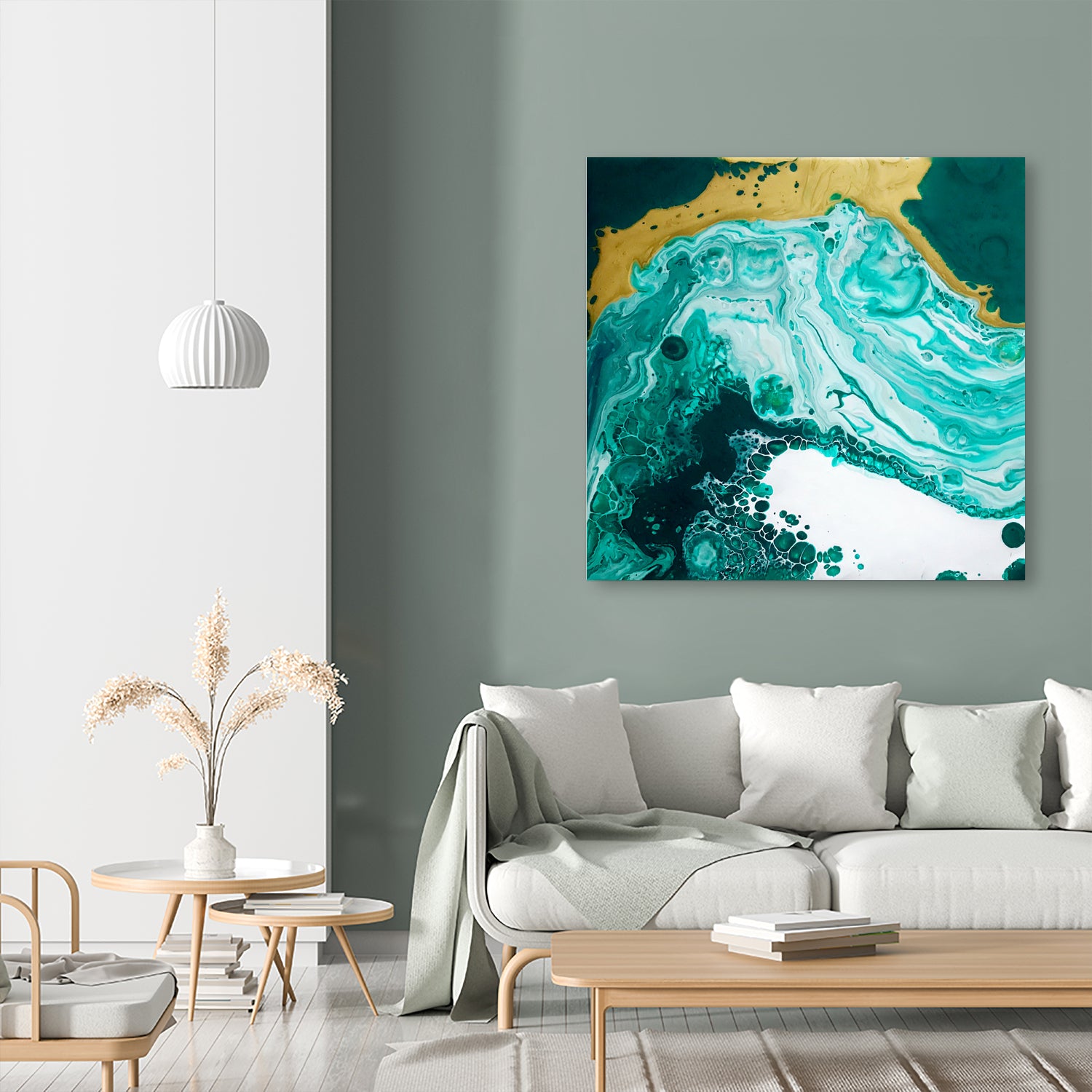 Emerald Coast by L. Renee Jones on GIANT ART - green mixed media
