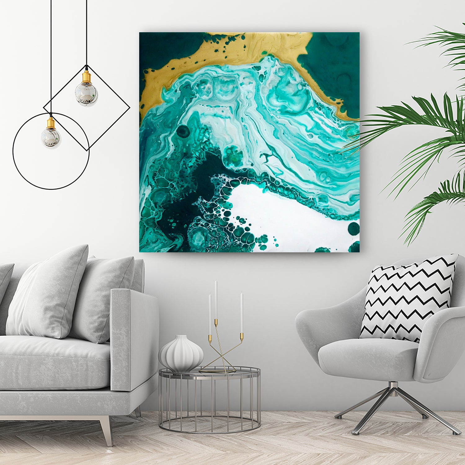 Emerald Coast by L. Renee Jones on GIANT ART - green mixed media
